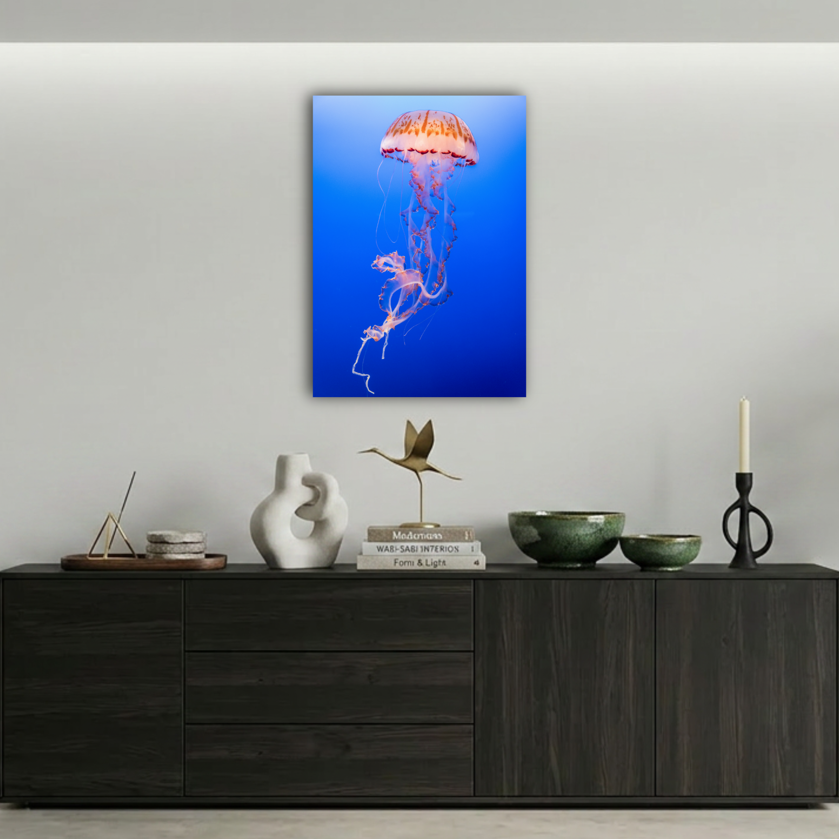 Zarif Denizanası Metal Poster