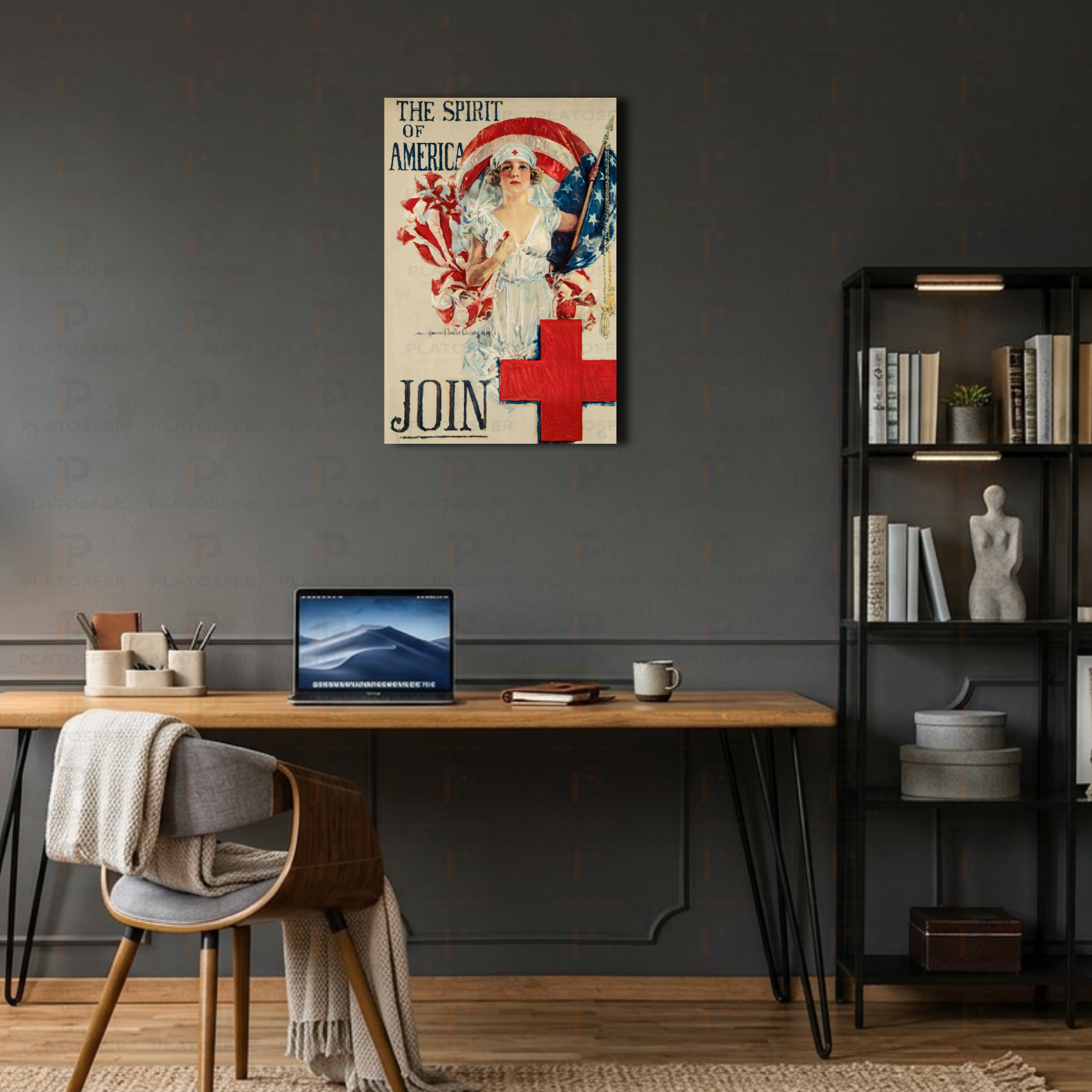 The Spirit of America Vintage Kızılhaç Metal Poster