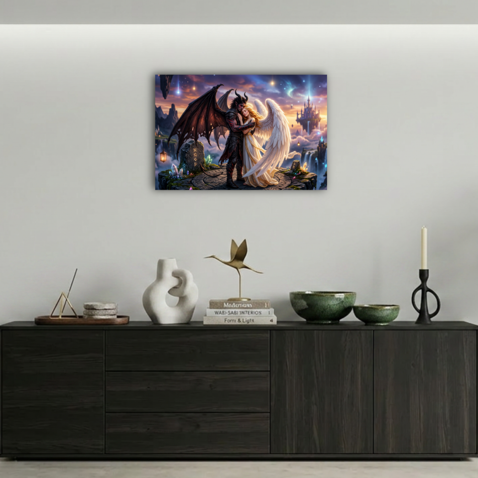 Melek ve Şeytan Mistik Aşk Metal Poster