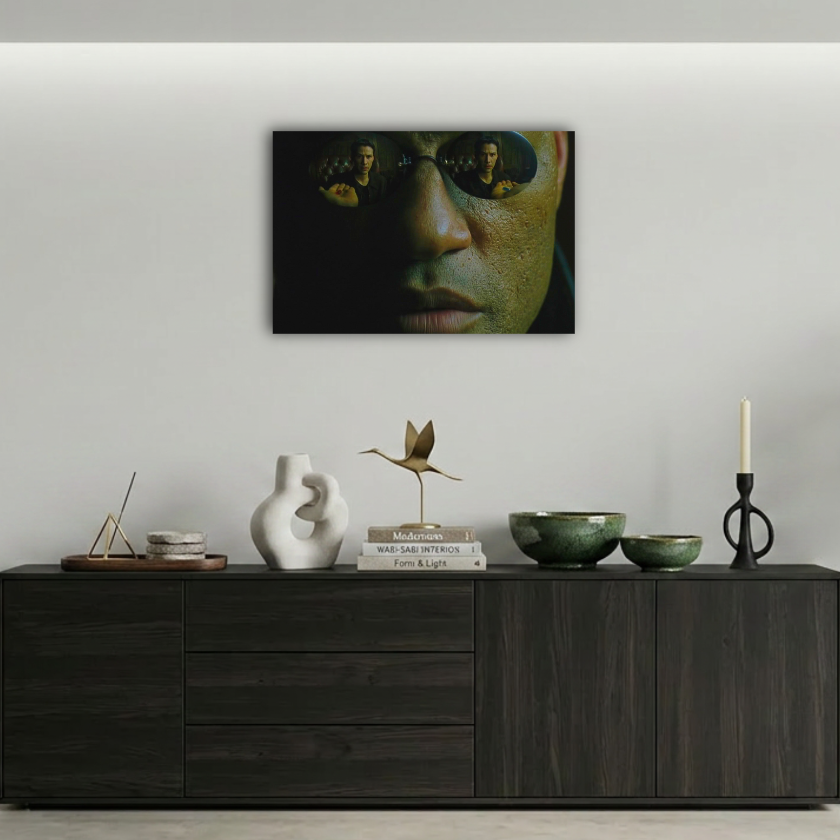 The Matrix Morpheus Gözlük Yansıma Metal Poster