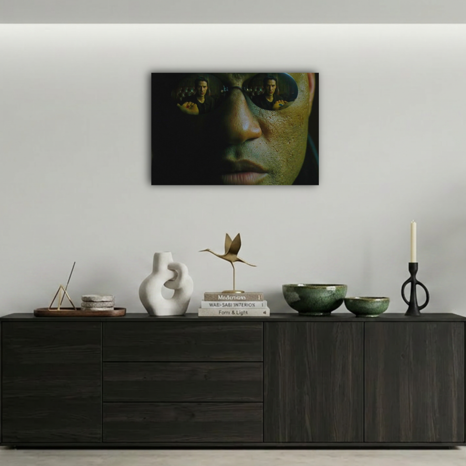 The Matrix Morpheus Gözlük Yansıma Metal Poster