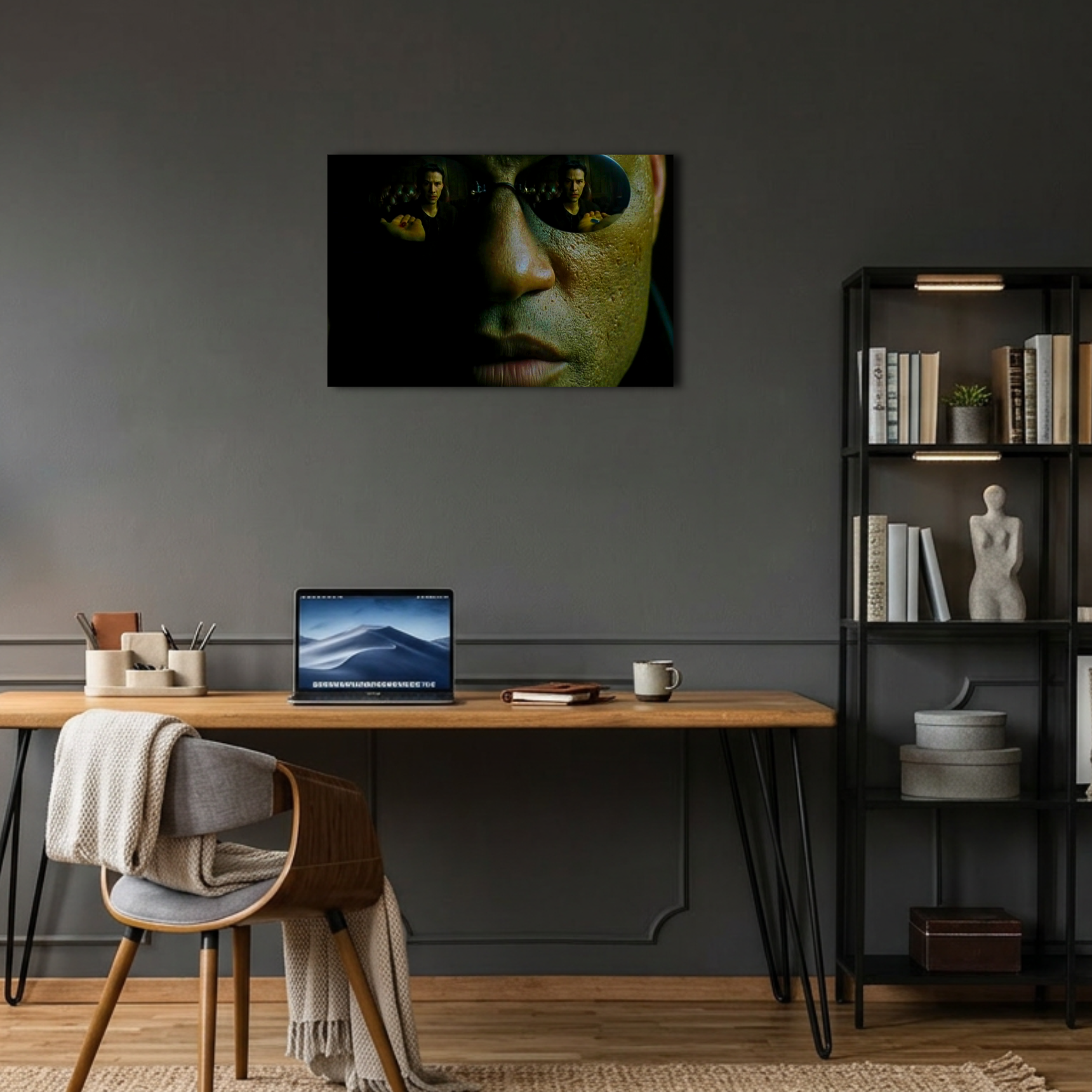 The Matrix Morpheus Gözlük Yansıma Metal Poster