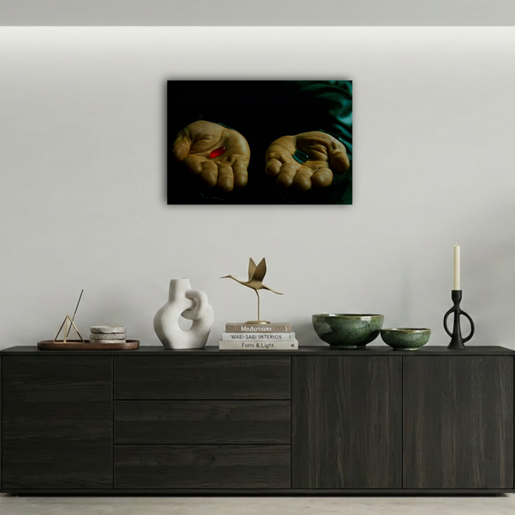 The Matrix Kırmızı ve Mavi Hap Seçim Metal Poster
