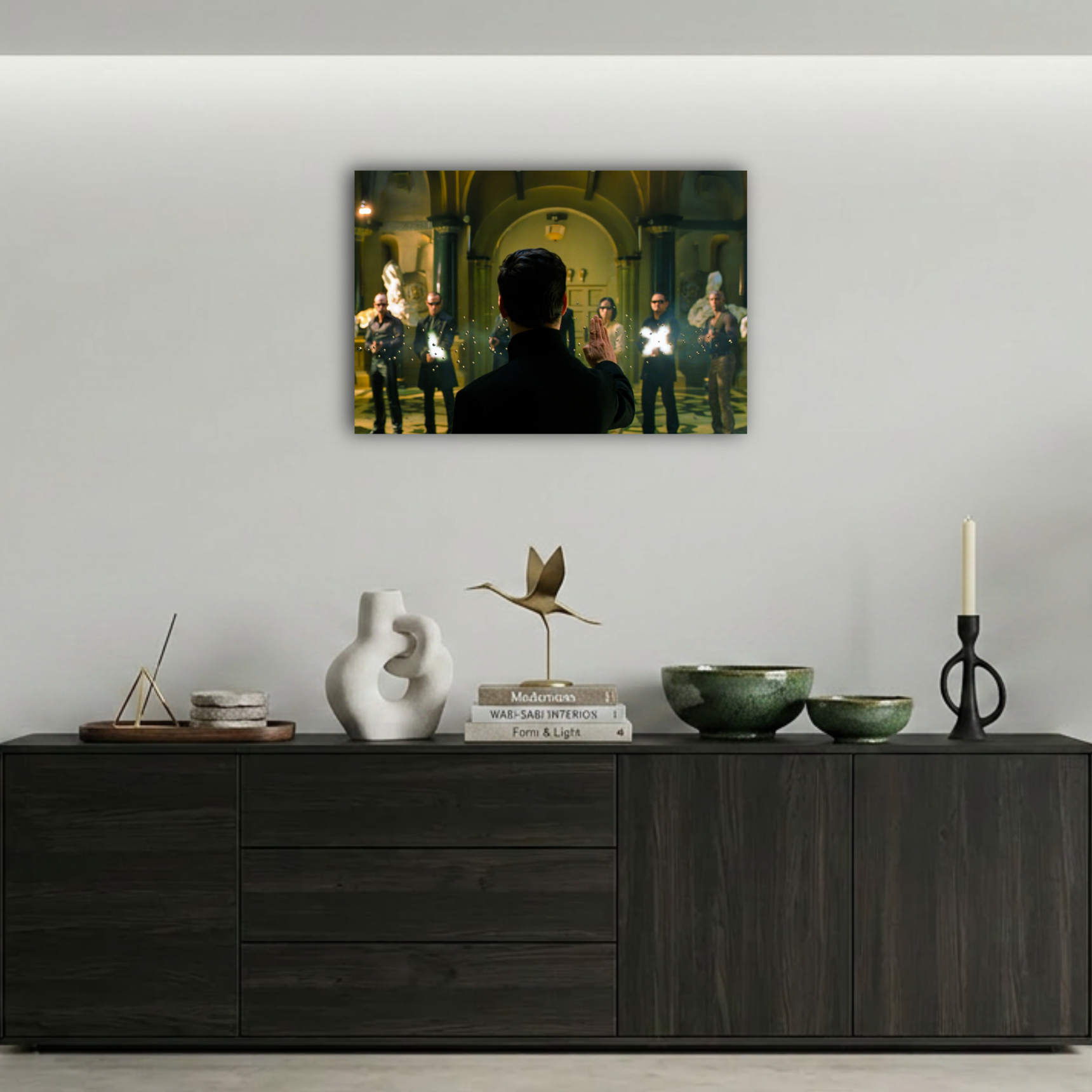 The Matrix Neo Kurşun Durdurma Sahnesi Metal Poster