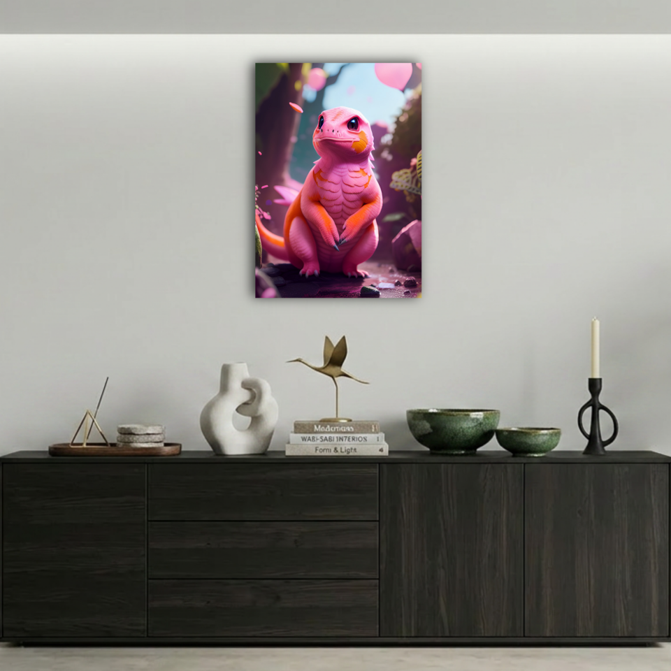 Mistik Pembe Kertenkele Metal Poster