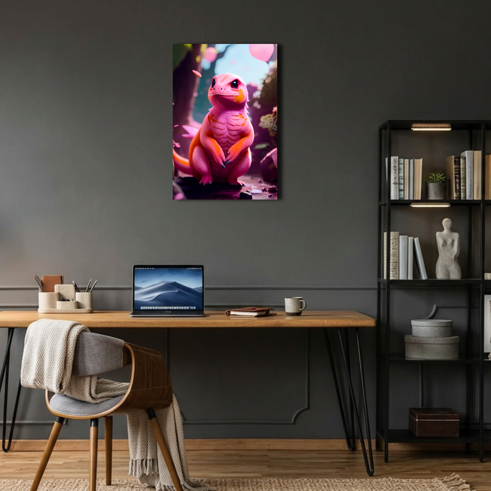 Mistik Pembe Kertenkele Metal Poster