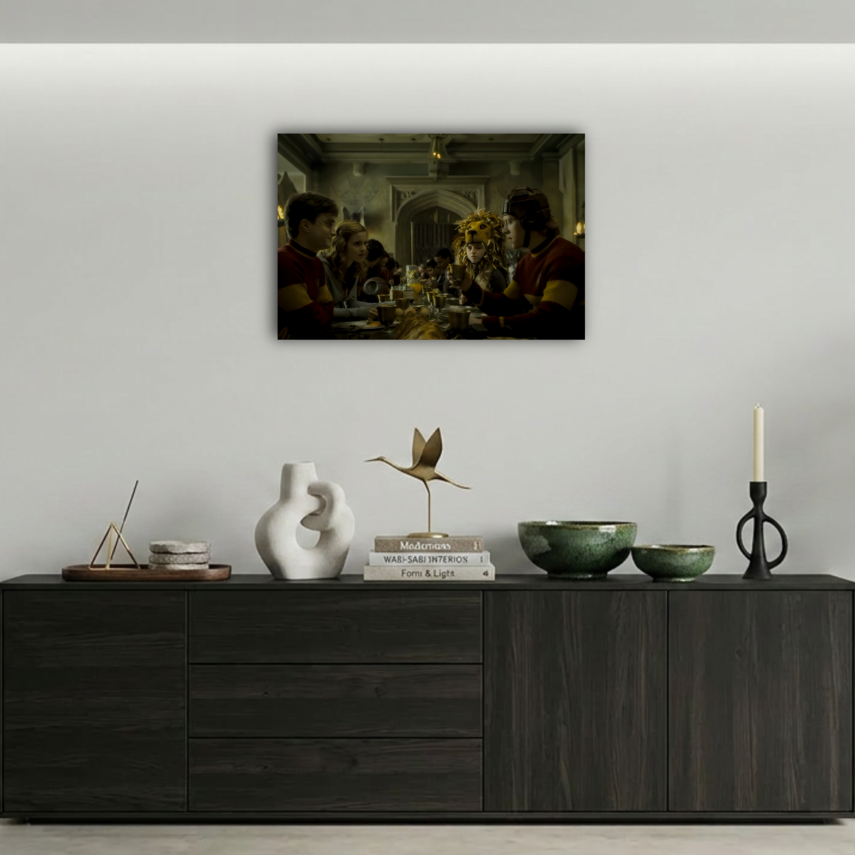 Harry Potter Gryffindor Masası ve Luna Metal Poster