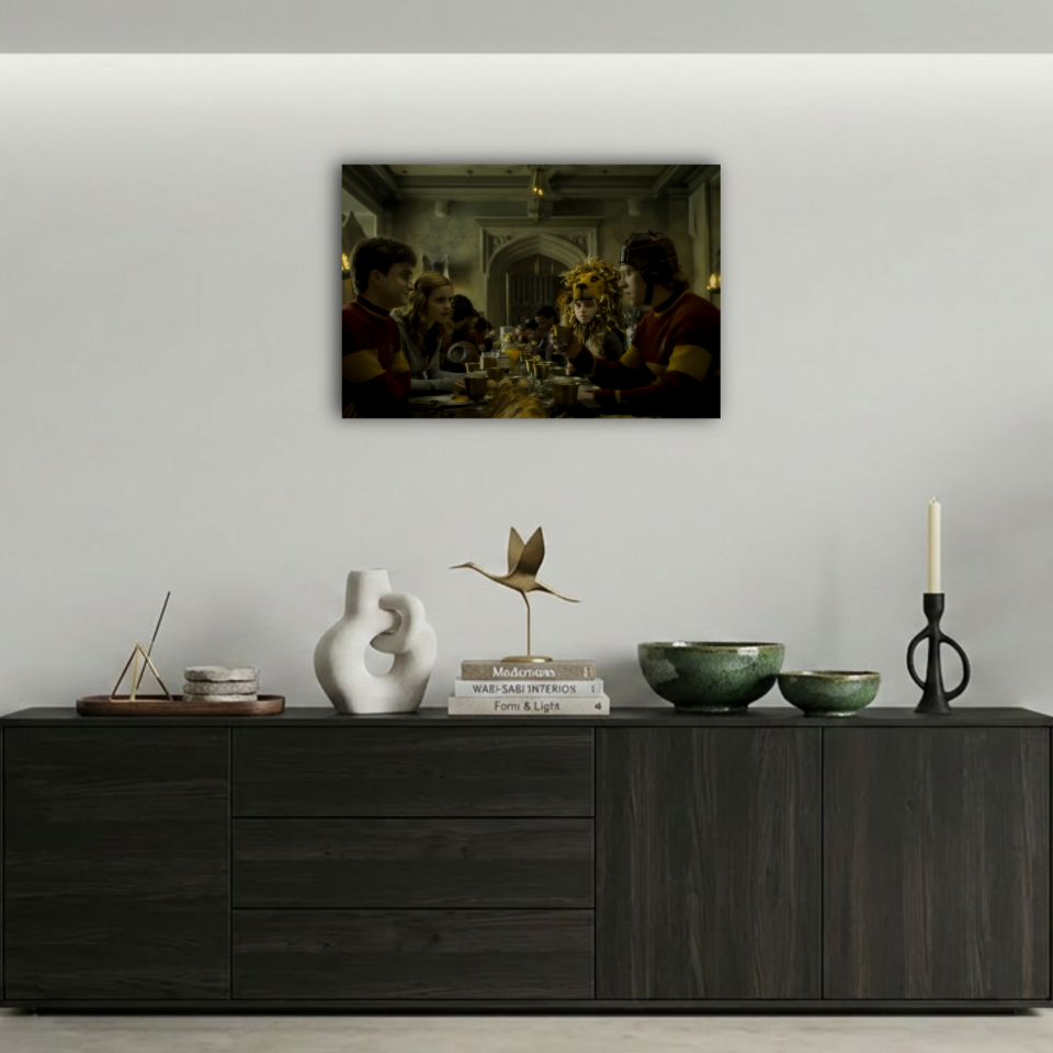 Harry Potter Gryffindor Masası ve Luna Metal Poster