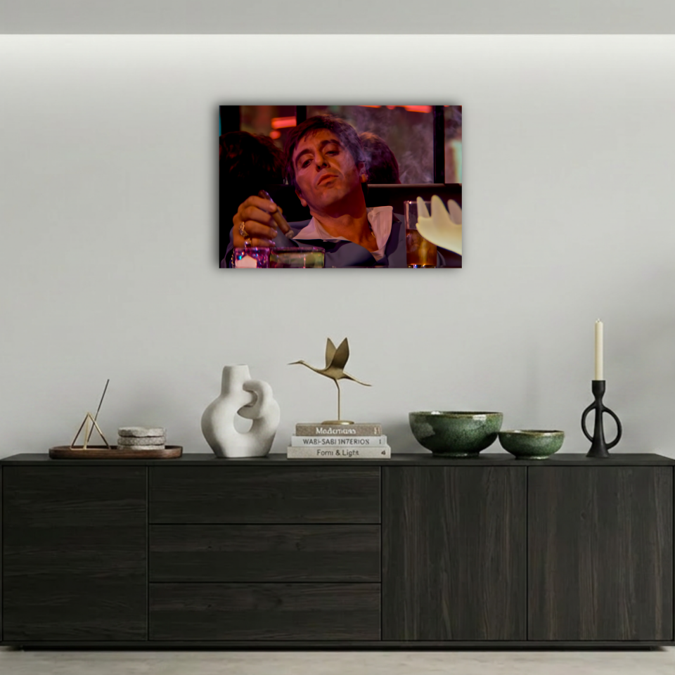 Scarface Tony Montana Purolu Portre Metal Poster
