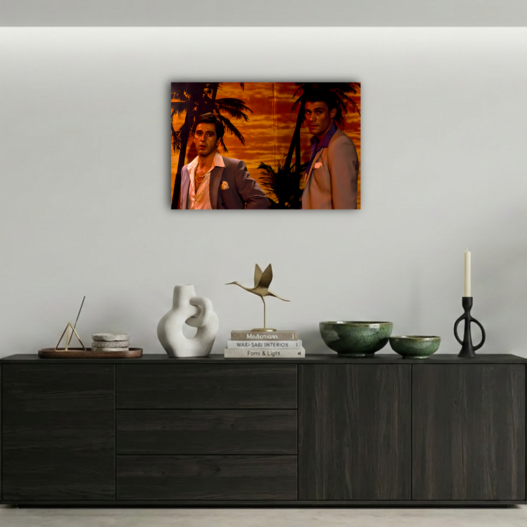 Scarface Tony Montana ve Manny Ribera Metal Poster