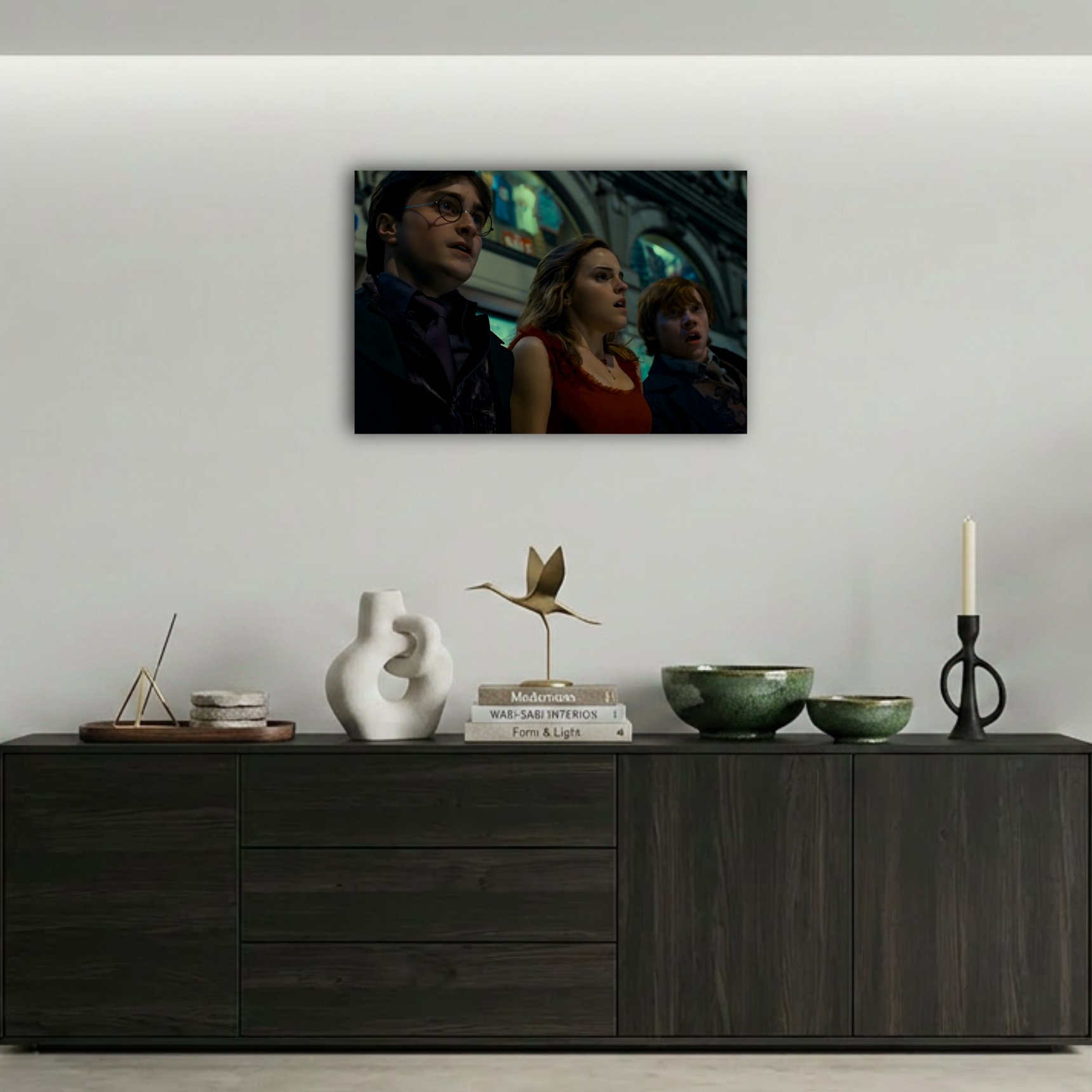Harry Potter Londra Kaçışı Altın Üçlü Metal Poster