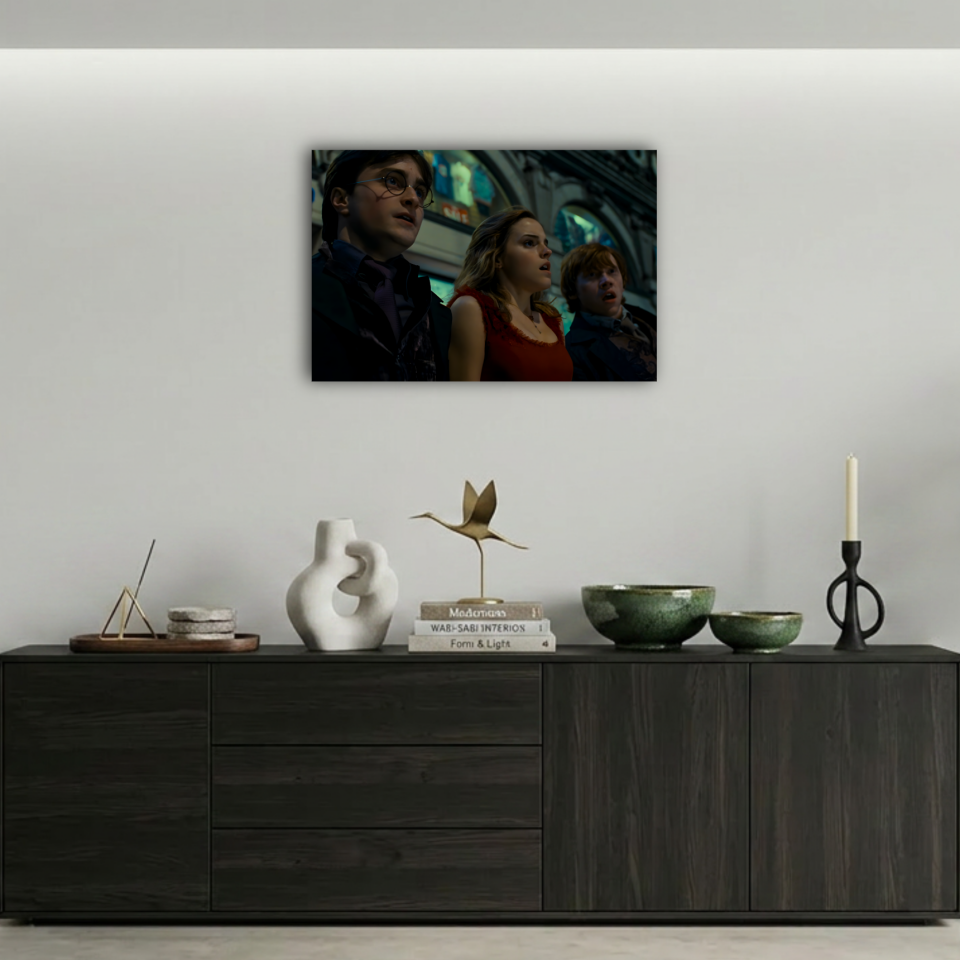 Harry Potter Londra Kaçışı Altın Üçlü Metal Poster