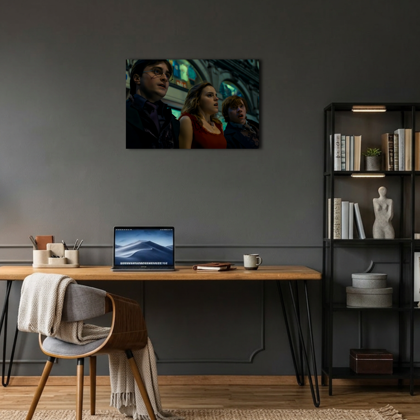 Harry Potter Londra Kaçışı Altın Üçlü Metal Poster