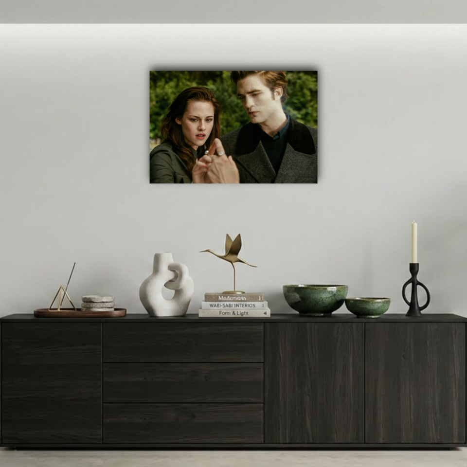 Alacakaranlık Işıltılı Edward & Bella Metal Poster