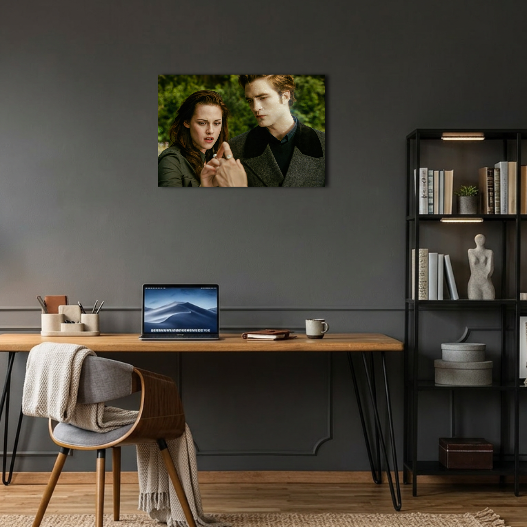 Alacakaranlık Işıltılı Edward & Bella Metal Poster