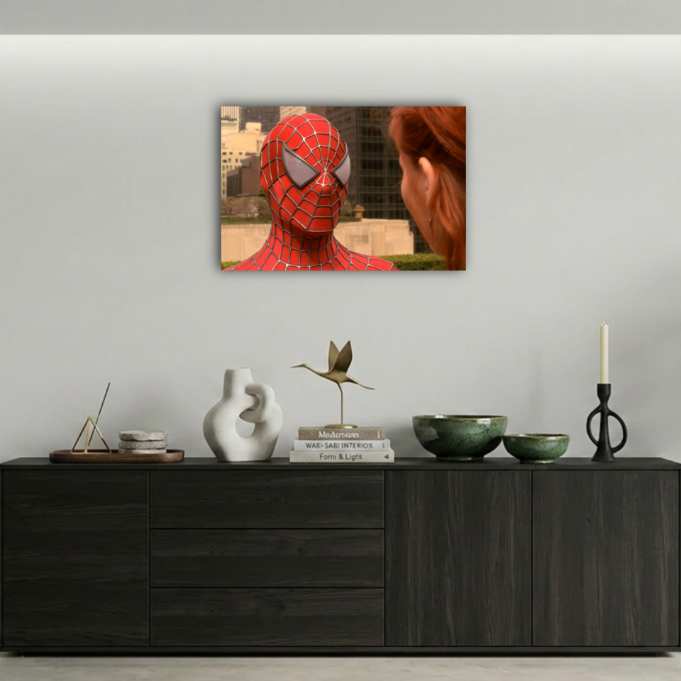 Spider-Man Mary Jane Yakın Plan Sahne Metal Poster