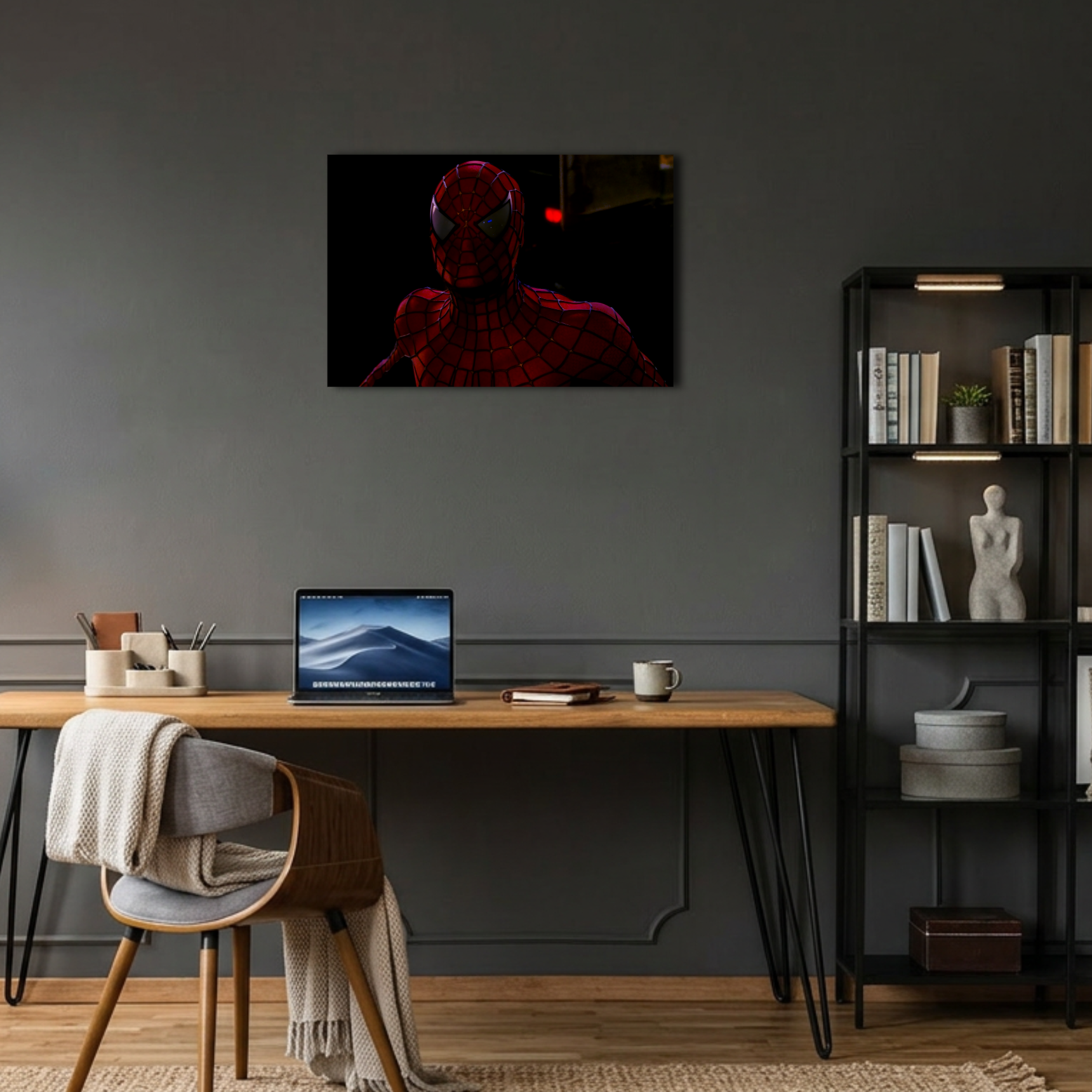 Spider-Man Gece Maskeli Portre Metal Poster