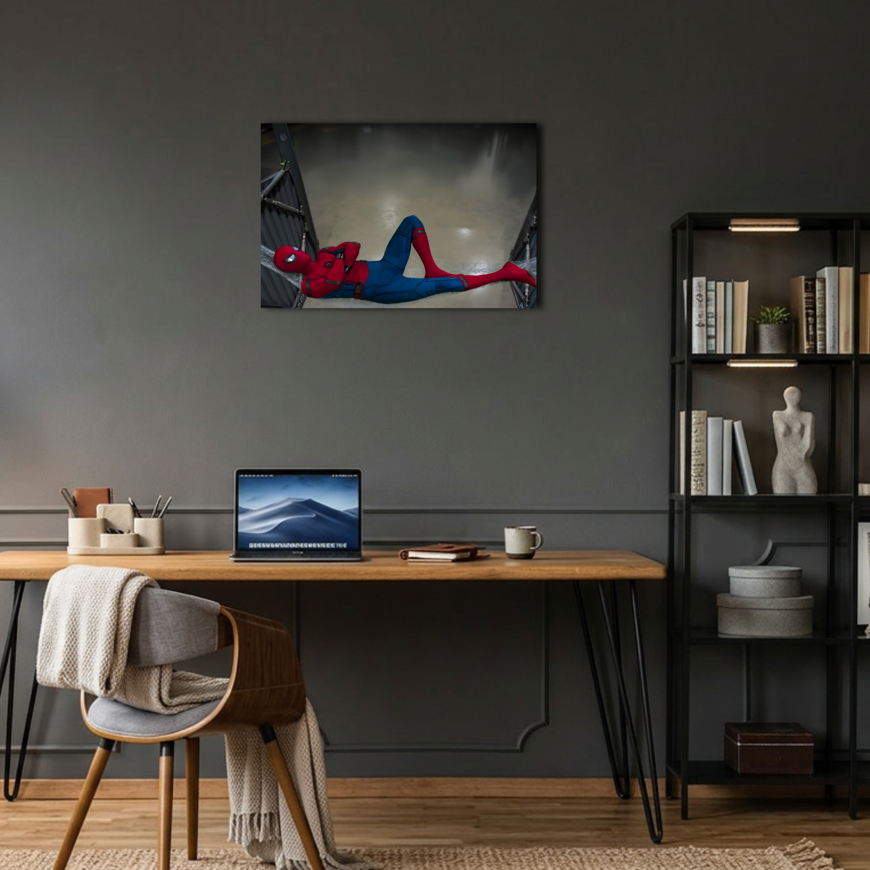 Spider-Man Asta Hammock Dinlenen Kahraman Metal Poster
