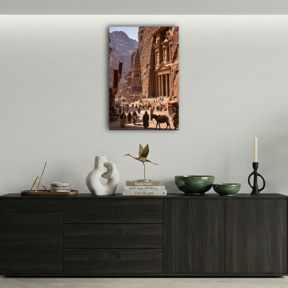 Petra Antik Kenti ve El-Hazne Metal Poster