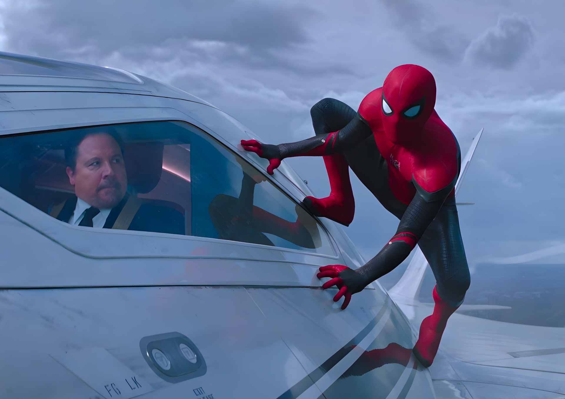 Spider-Man Uçak Üzerinde Aksiyon Sahnesi Metal Poster