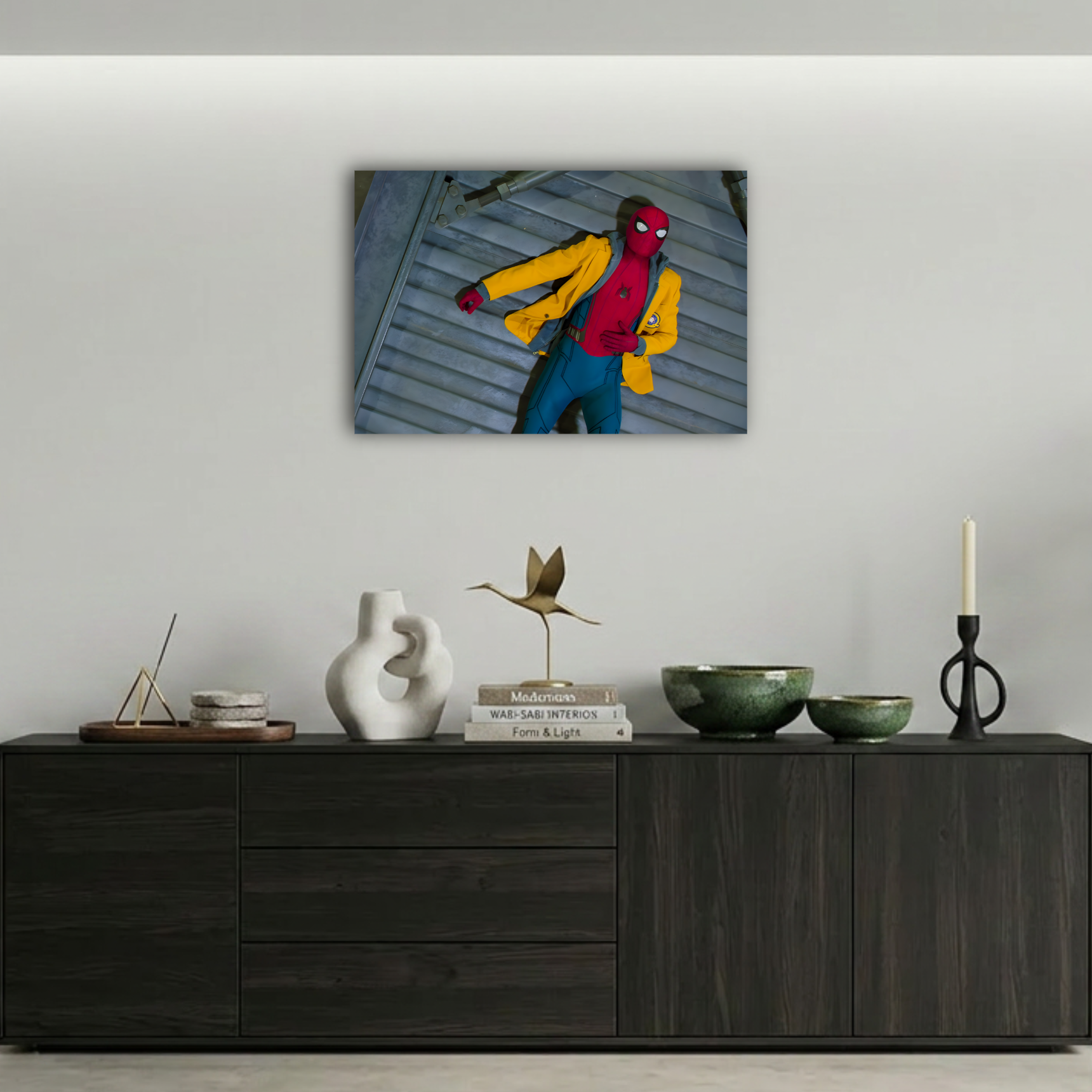 Spider-Man Sarı Ceketli Alternatif Kostüm Metal Poster