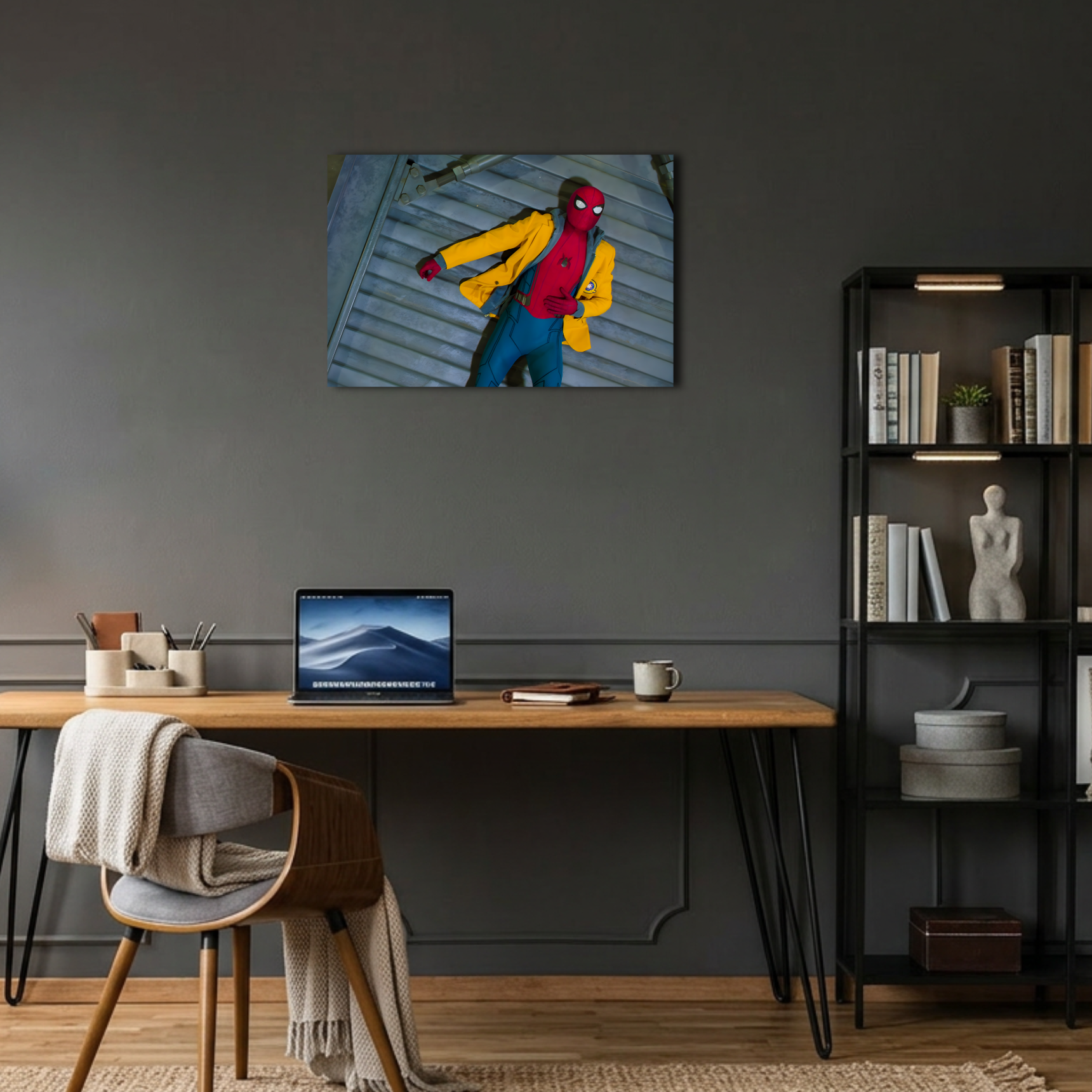 Spider-Man Sarı Ceketli Alternatif Kostüm Metal Poster