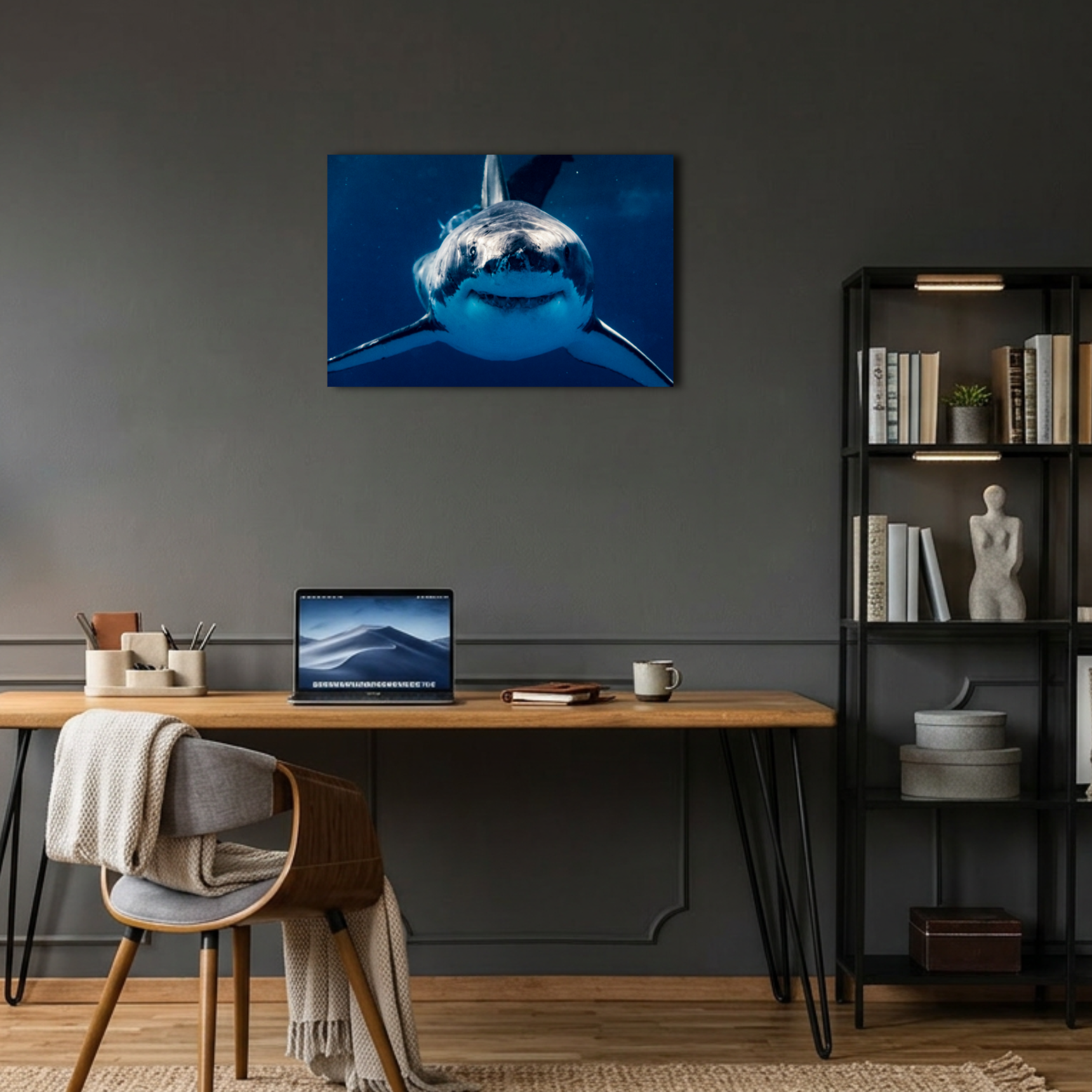 Büyük Beyaz Köpekbalığı Metal Poster