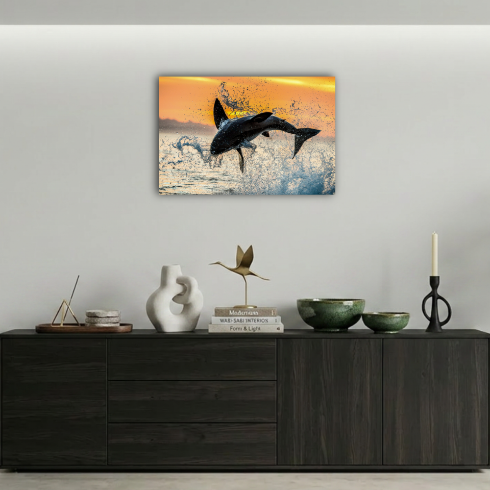 Sudan Sıçrayan Köpekbalığı Metal Poster