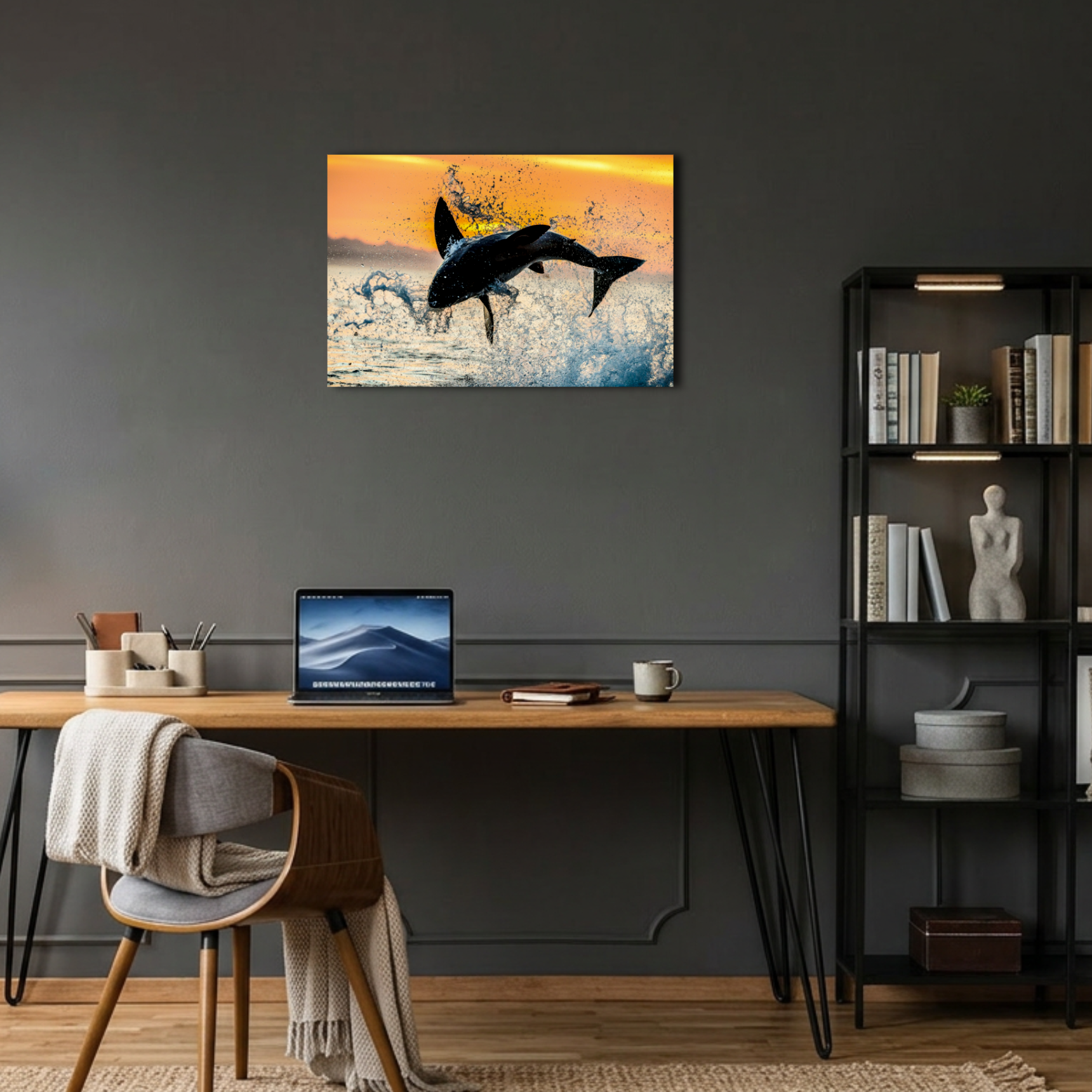 Sudan Sıçrayan Köpekbalığı Metal Poster