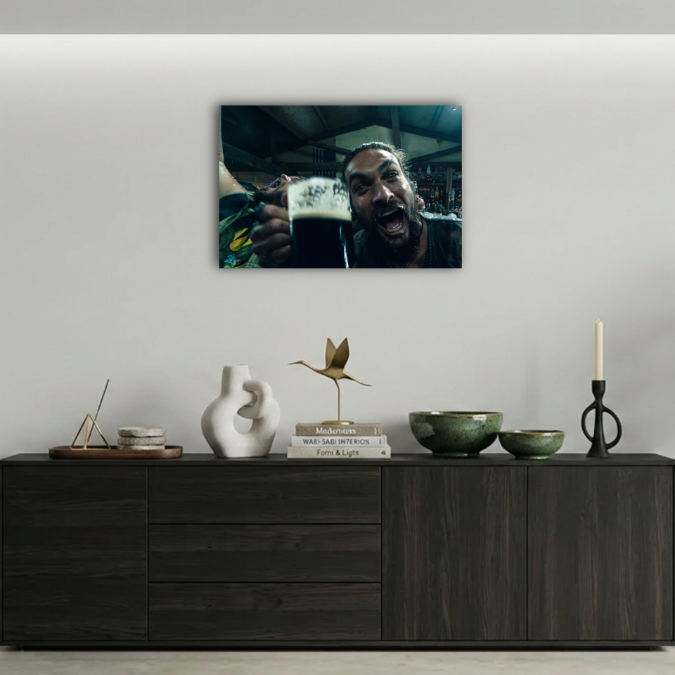 Aquaman Bar Fotoğraf Sahnesi Metal Poster