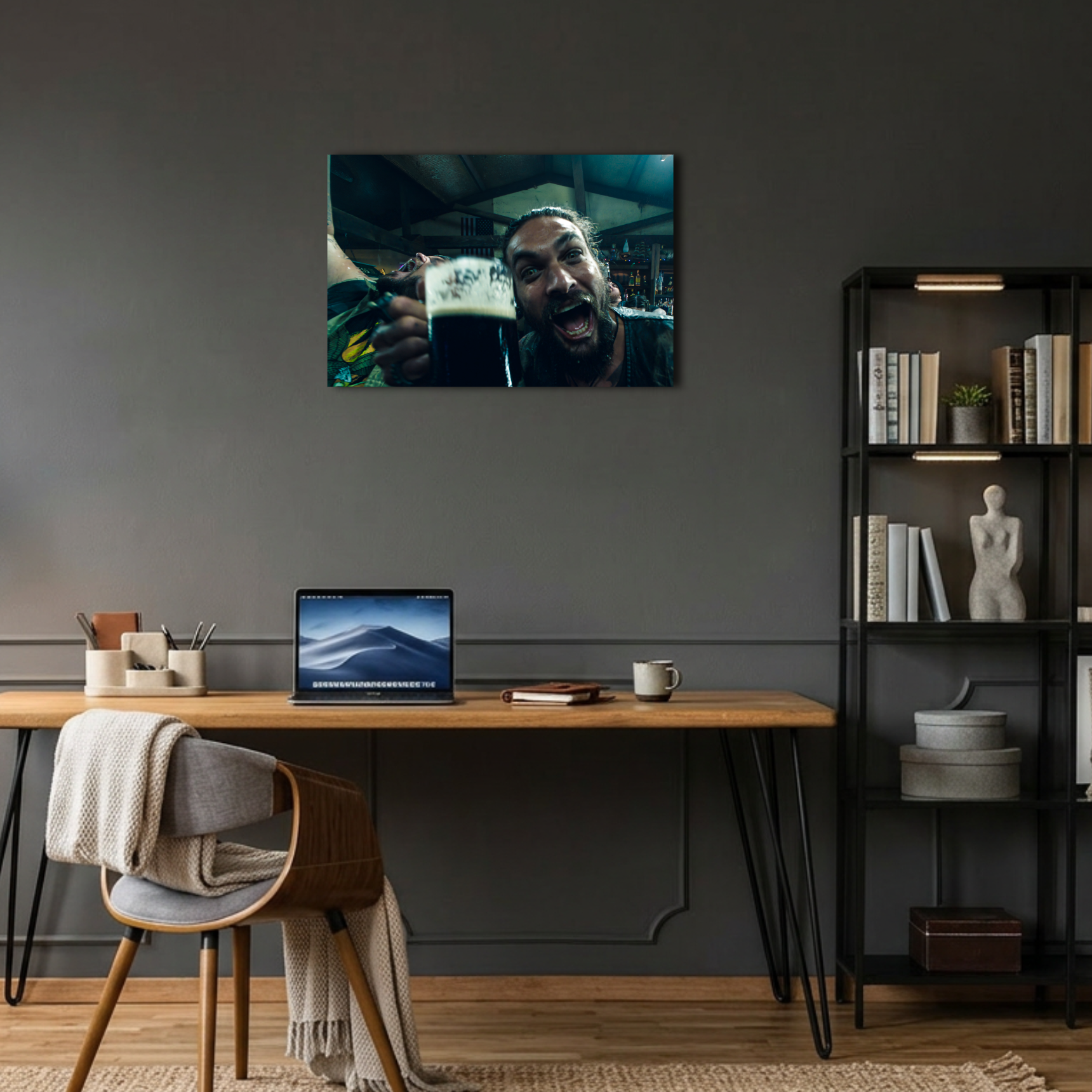 Aquaman Bar Fotoğraf Sahnesi Metal Poster