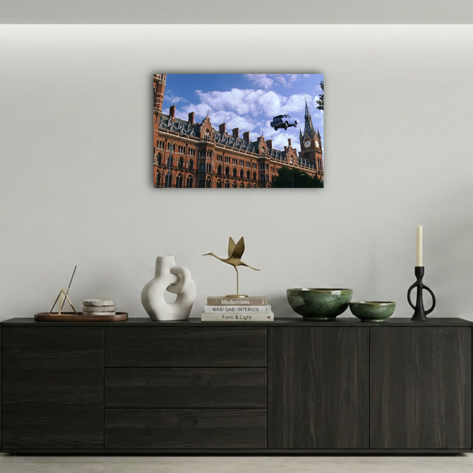 Harry Potter Uçan Araba King's Cross Metal Poster