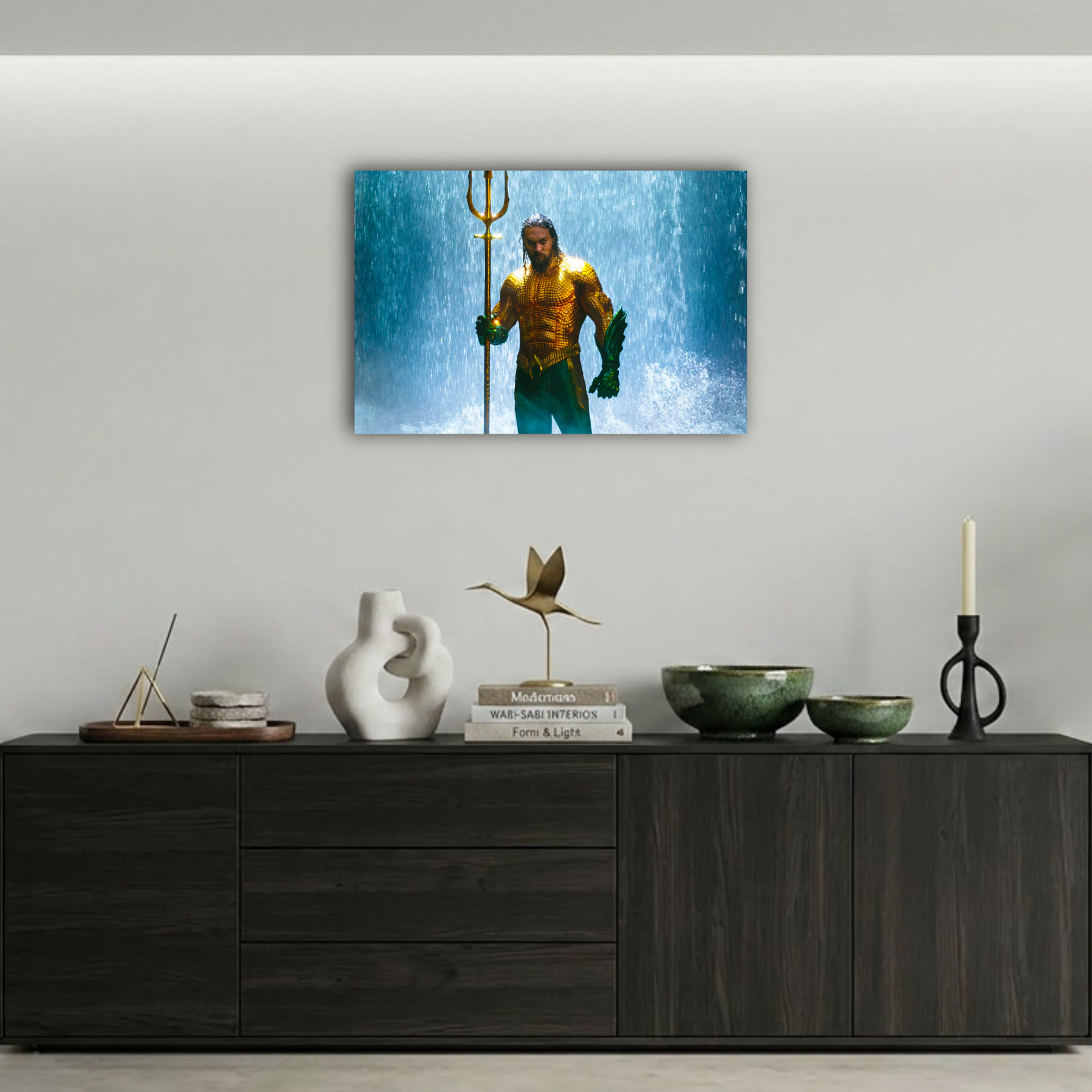 Aquaman Atlantis Kralı Şelale Sahnesi Metal Poster