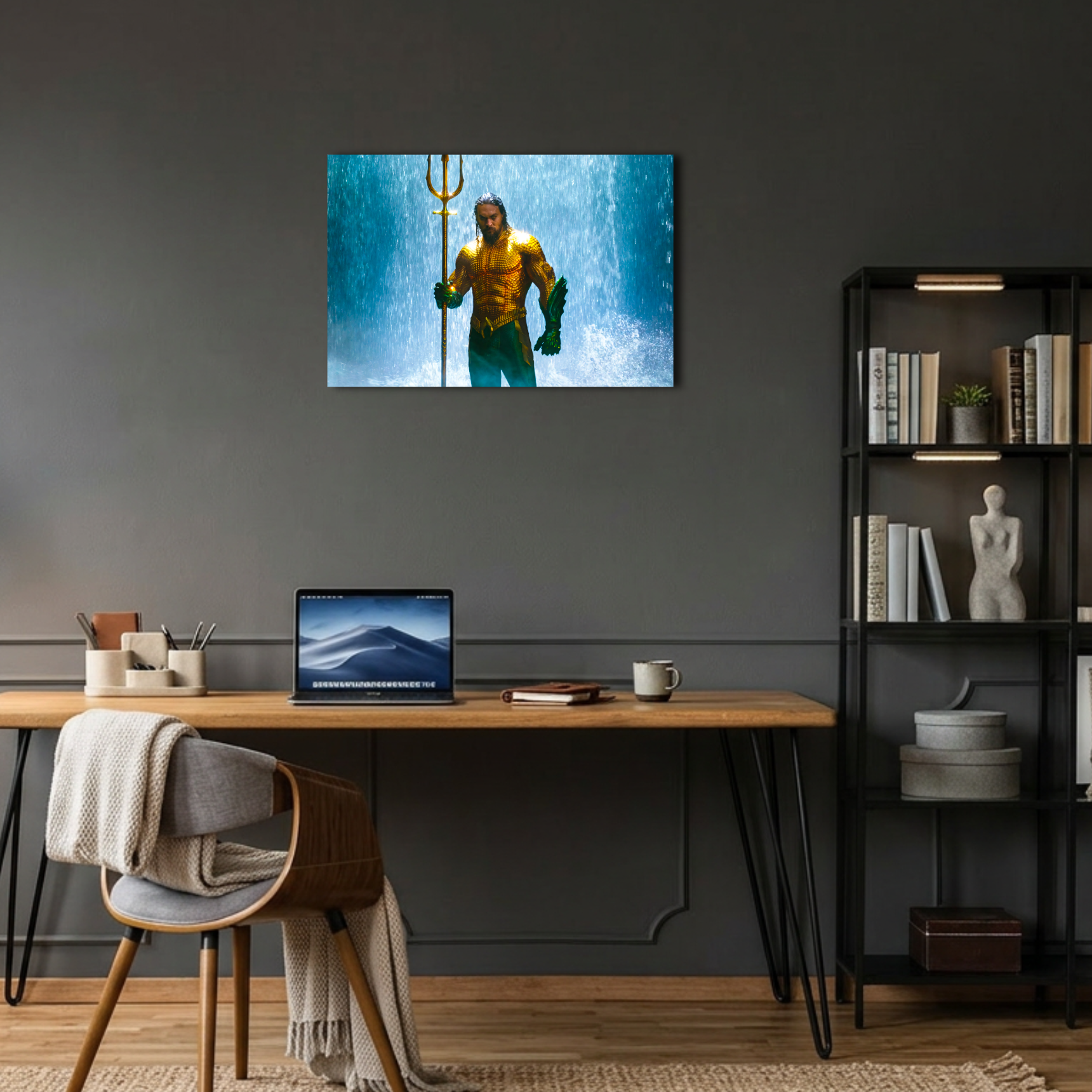 Aquaman Atlantis Kralı Şelale Sahnesi Metal Poster