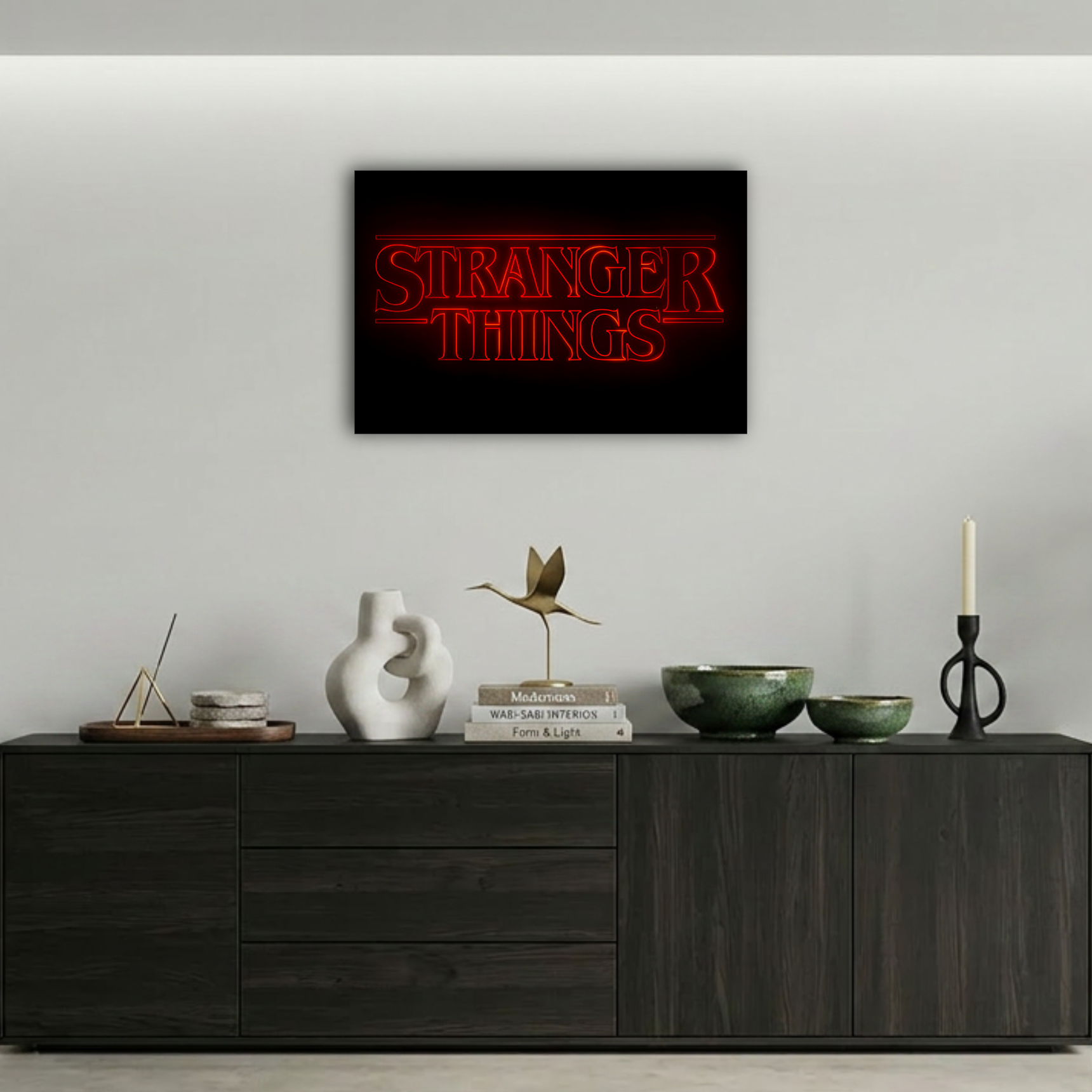 Stranger Things İkonik Kırmızı Logo Metal Poster