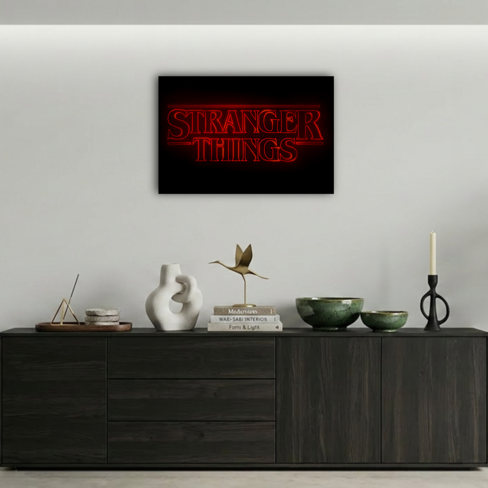 Stranger Things İkonik Kırmızı Logo Metal Poster