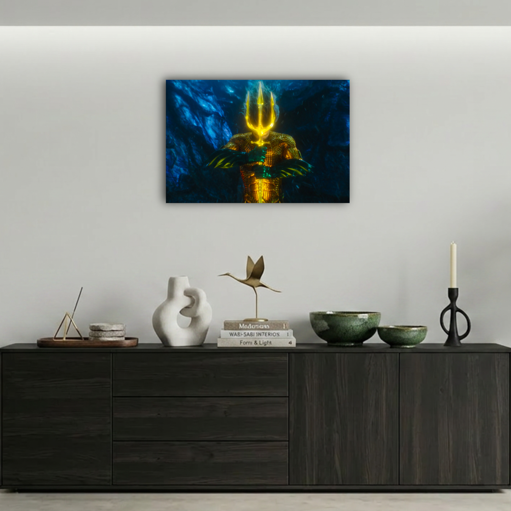 Aquaman Mızrak Sahnesi Metal Poster