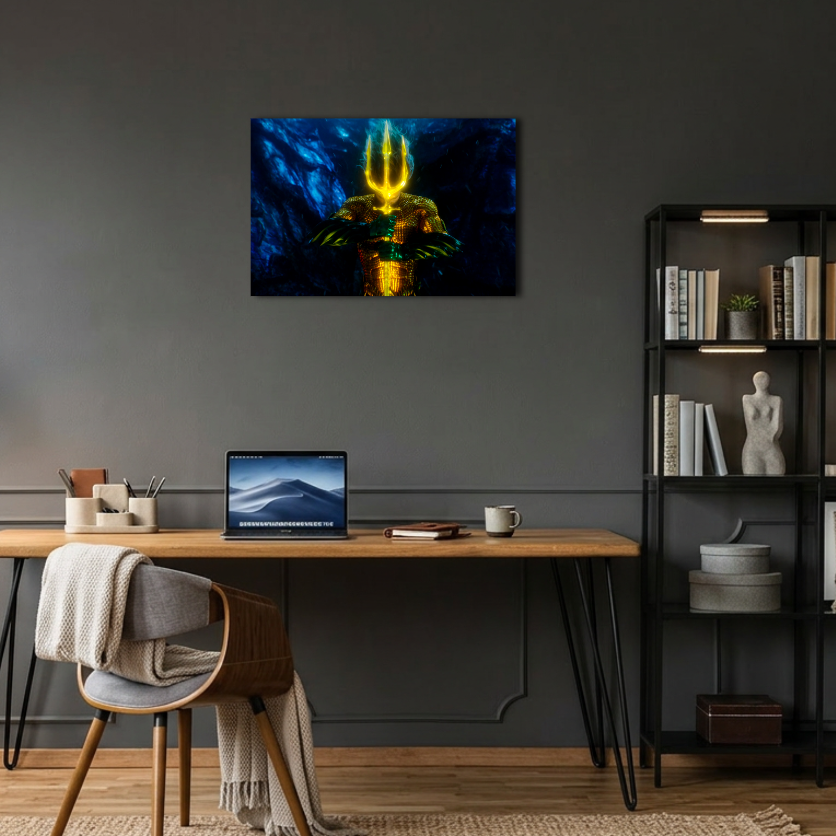 Aquaman Mızrak Sahnesi Metal Poster