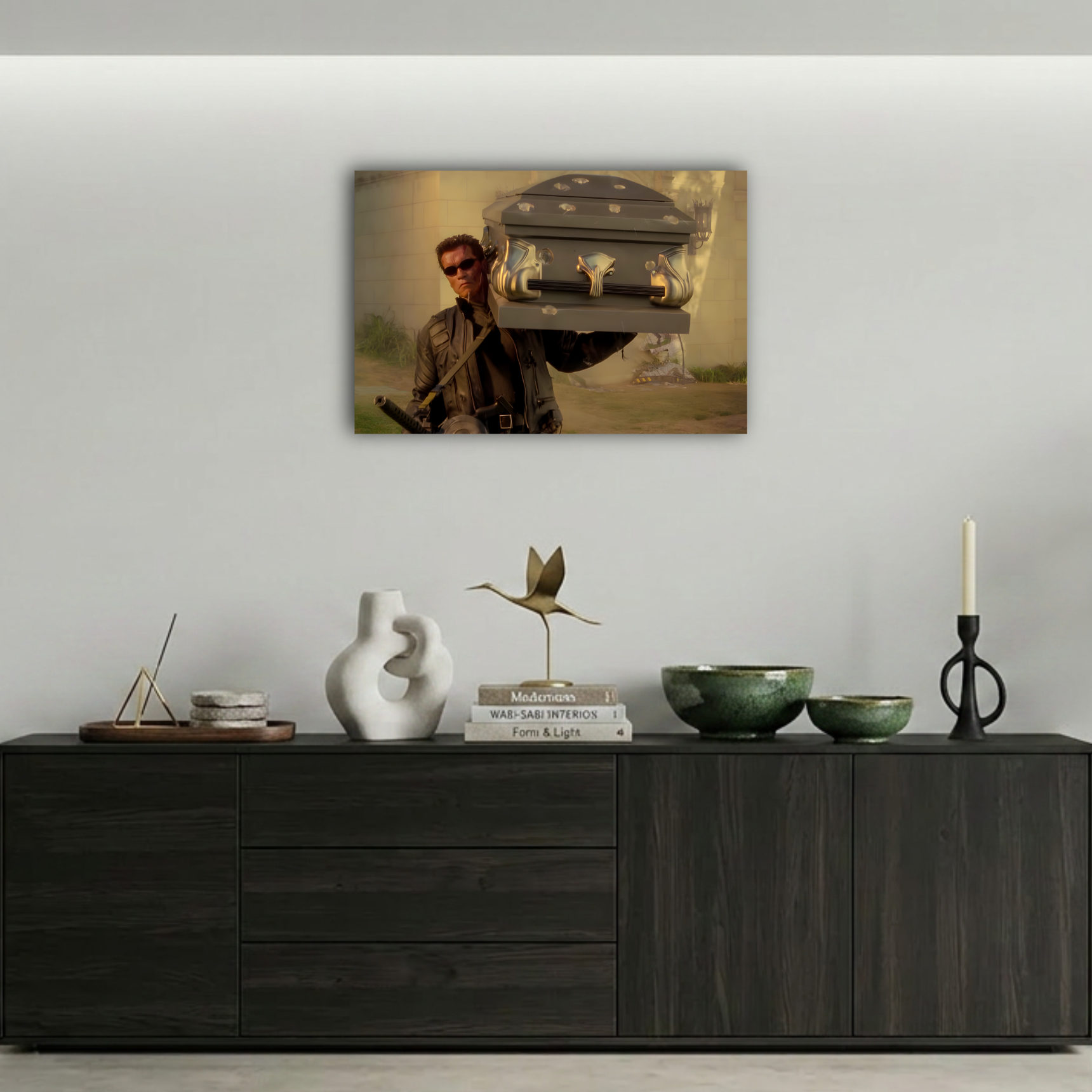 Terminatör Tabut Taşıyan Efsane Sahne Metal Poster