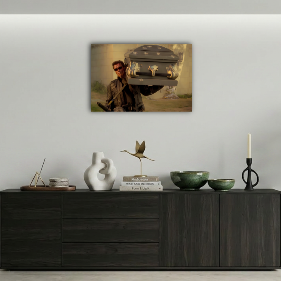 Terminatör Tabut Taşıyan Efsane Sahne Metal Poster