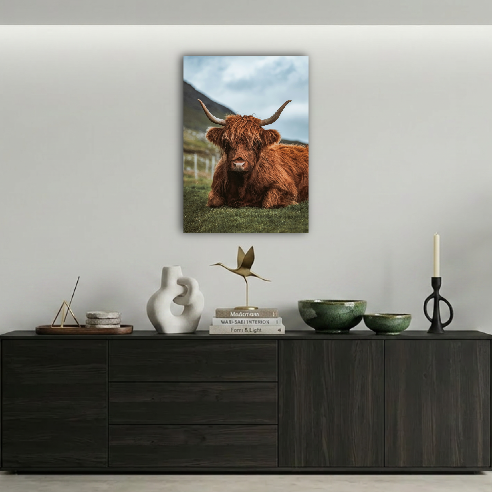 Highland Sığırı Metal Poster