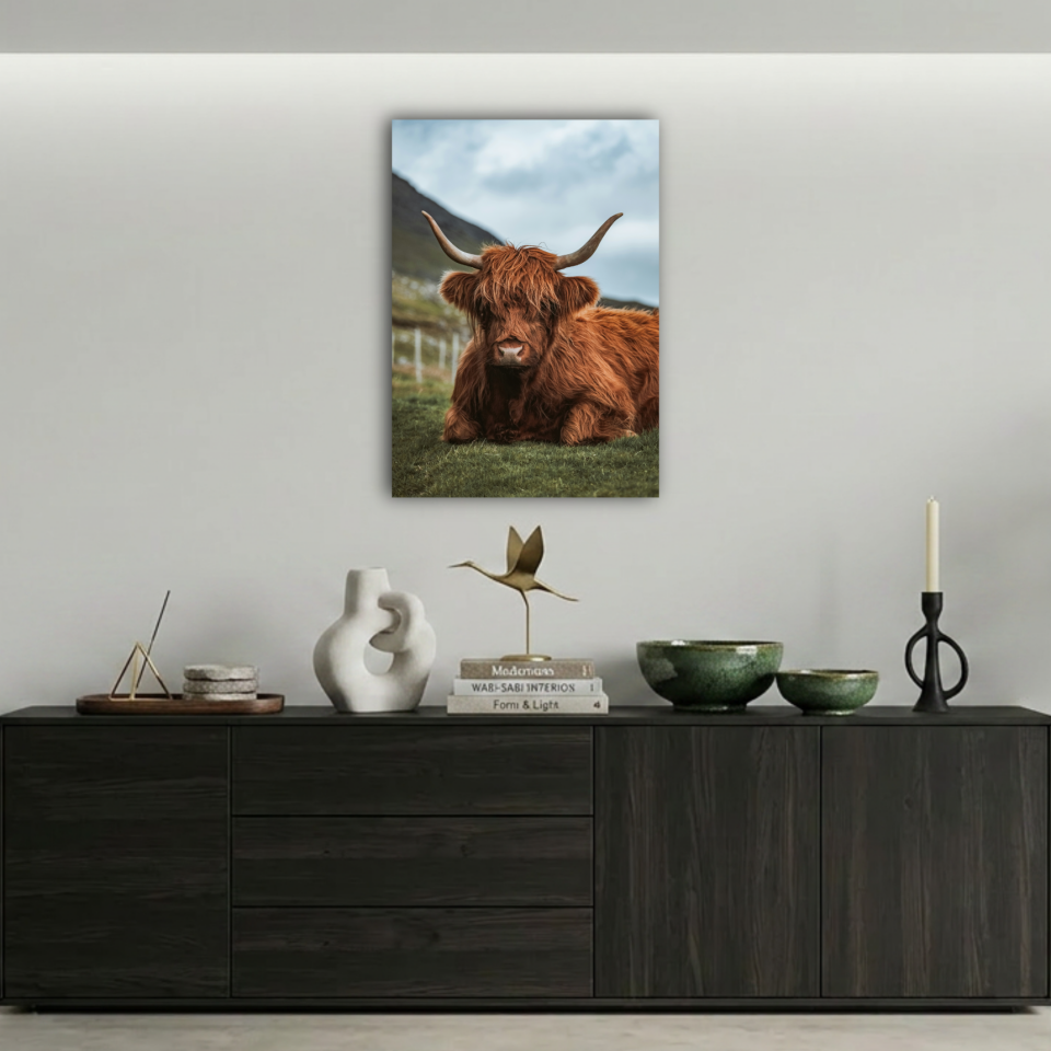Highland Sığırı Metal Poster