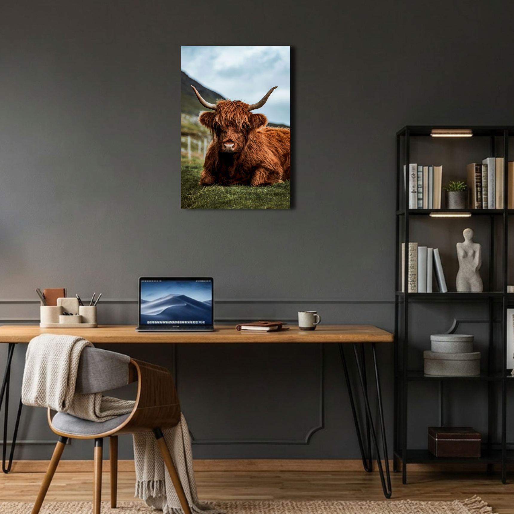 Highland Sığırı Metal Poster