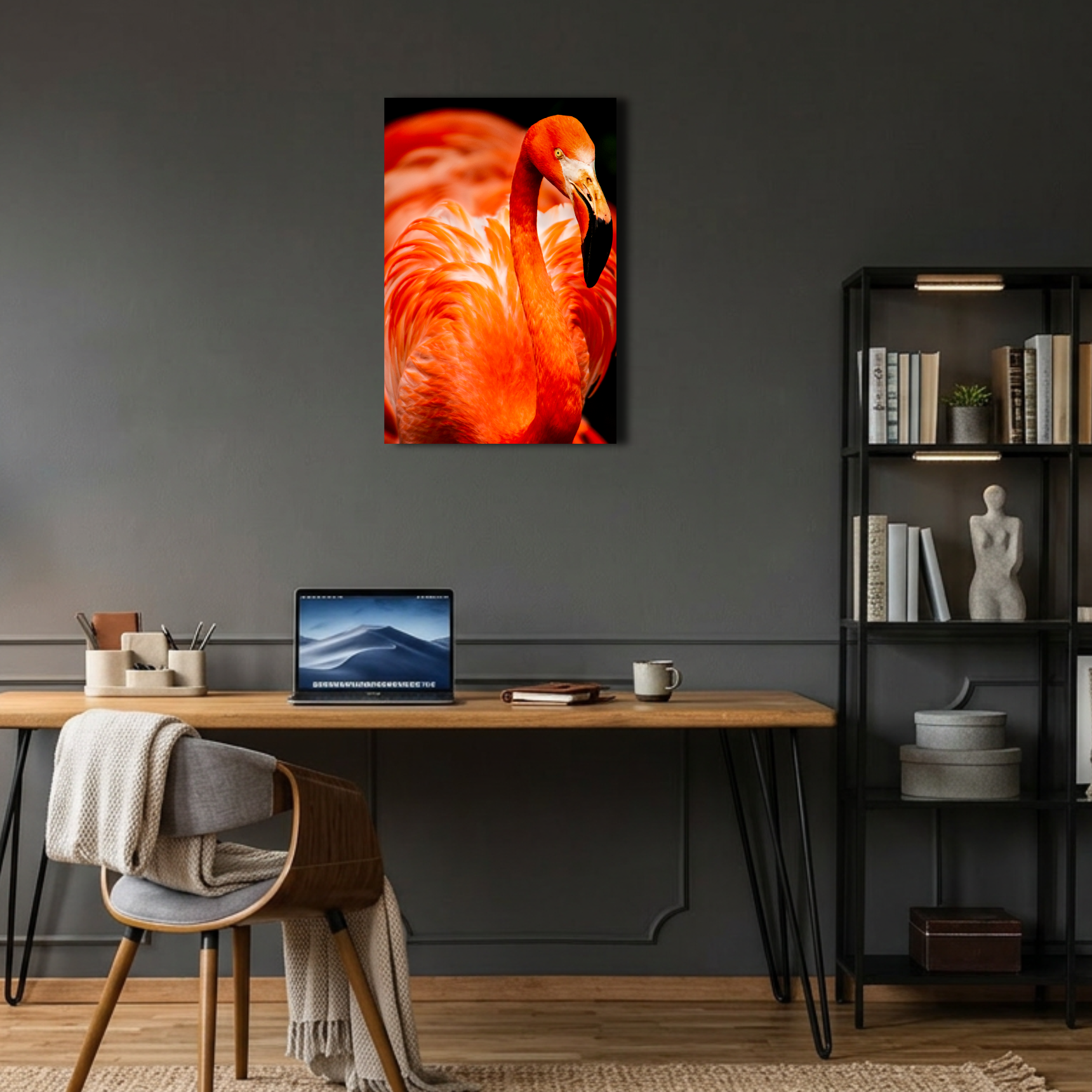 Zarif Flamingo Metal Poster