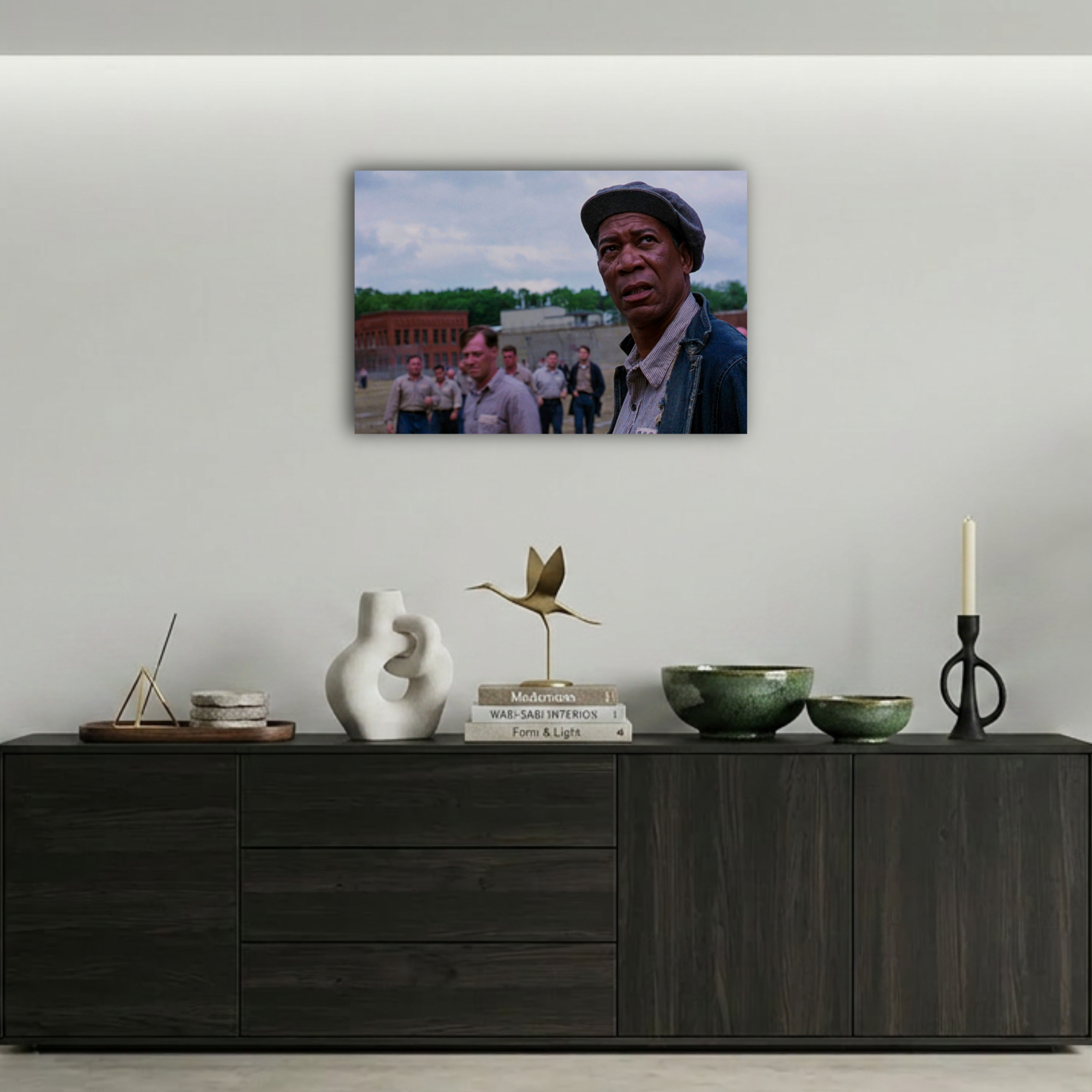 Esaretin Bedeli Morgan Freeman Sahnesi Metal Poster
