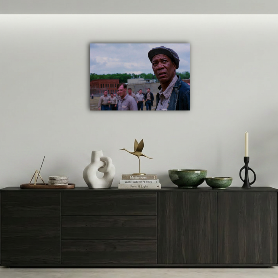 Esaretin Bedeli Morgan Freeman Sahnesi Metal Poster