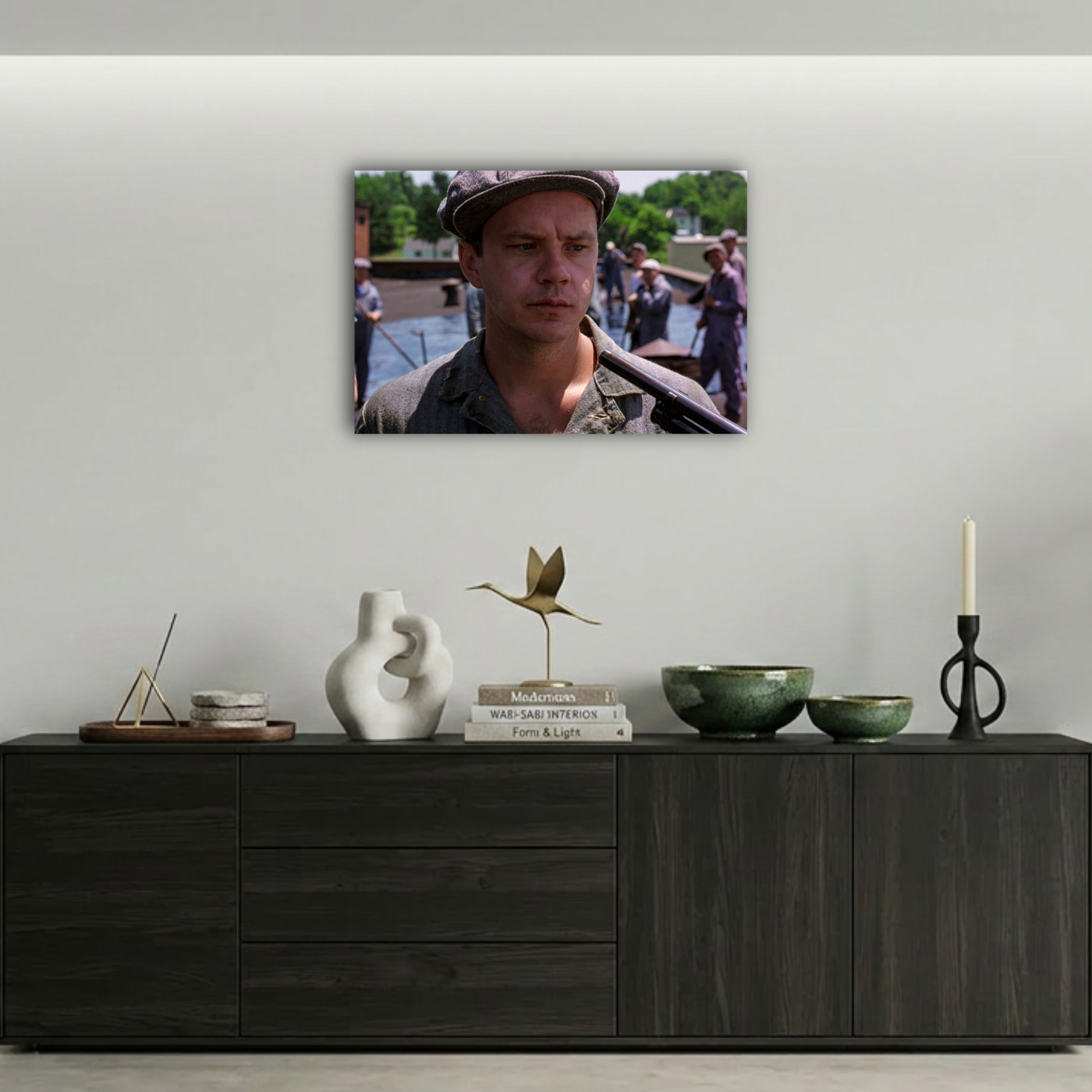 Esaretin Bedeli Andy Dufresne Çatı Sahnesi Metal Poster