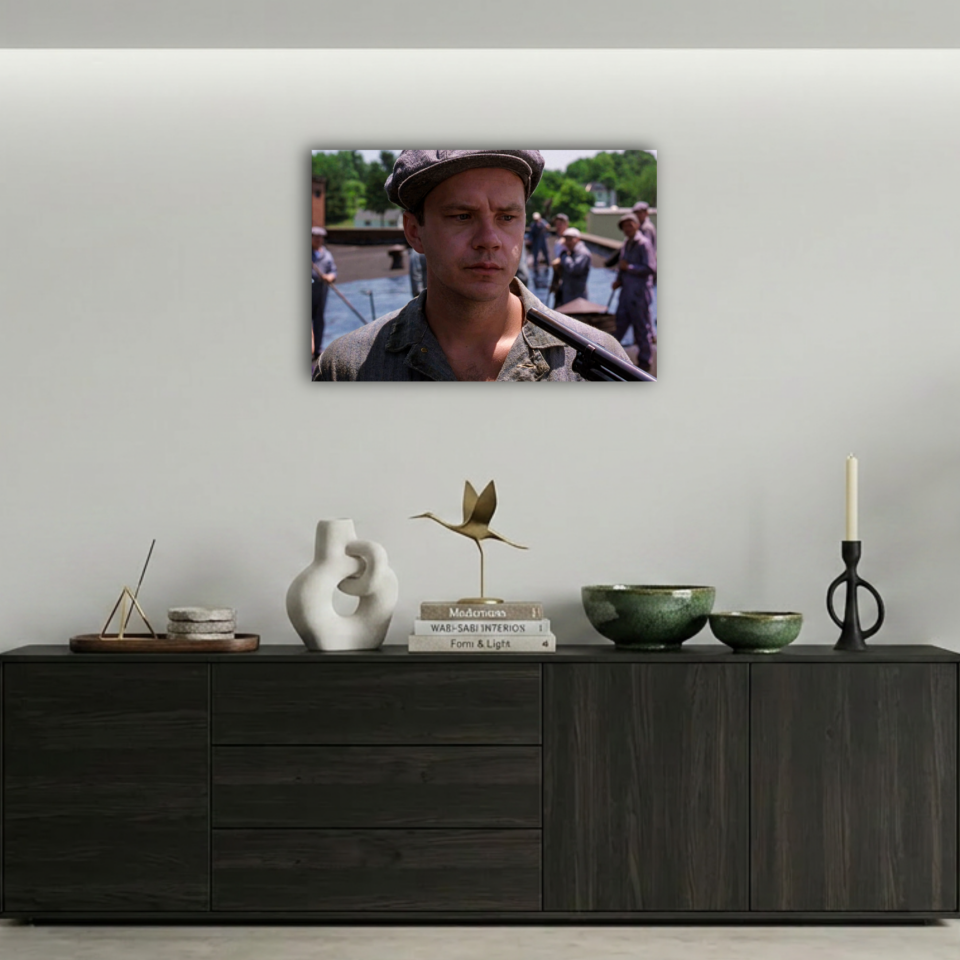 Esaretin Bedeli Andy Dufresne Çatı Sahnesi Metal Poster