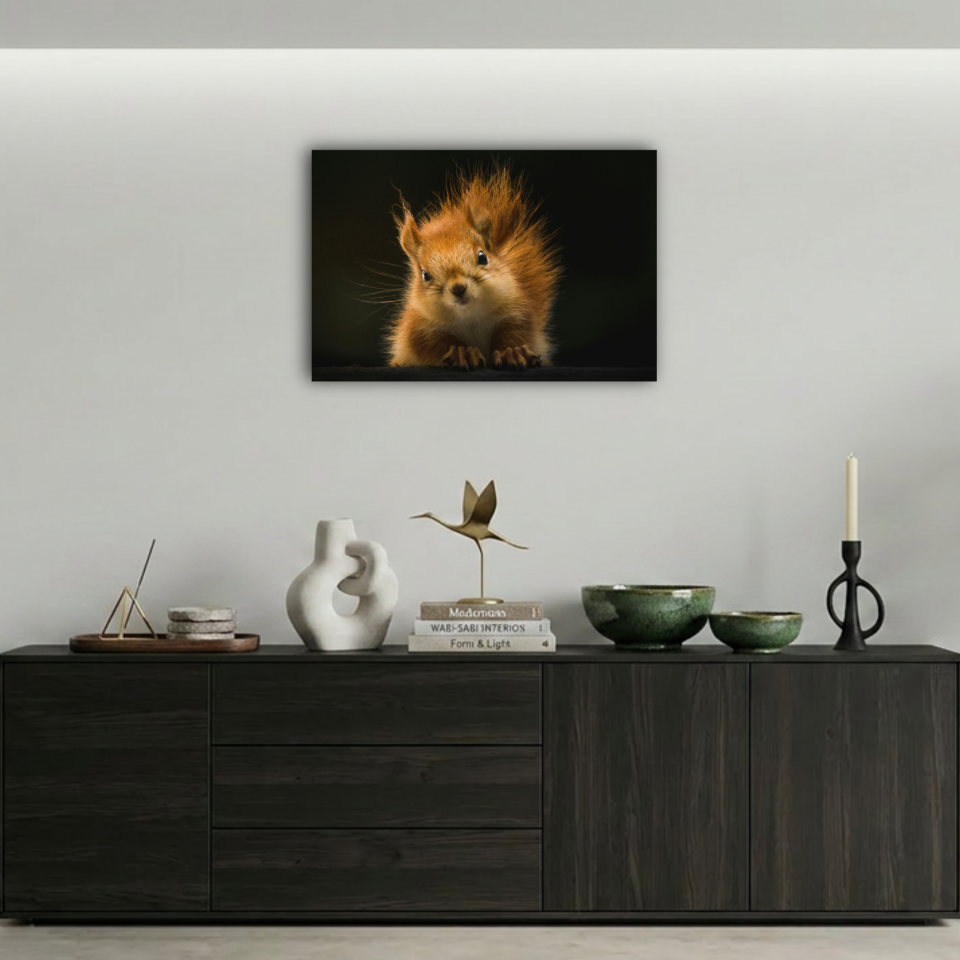 Sevimli Sincap Metal Poster
