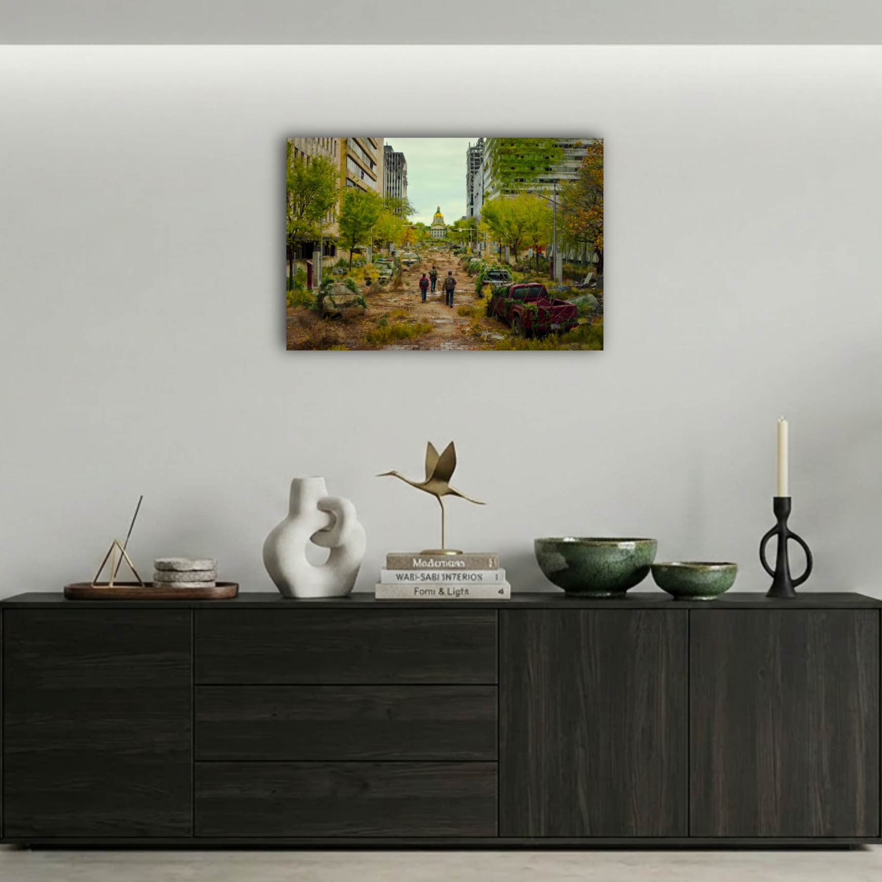 The Last of Us Harap Cadde Yürüyen Karakterler Metal Poster